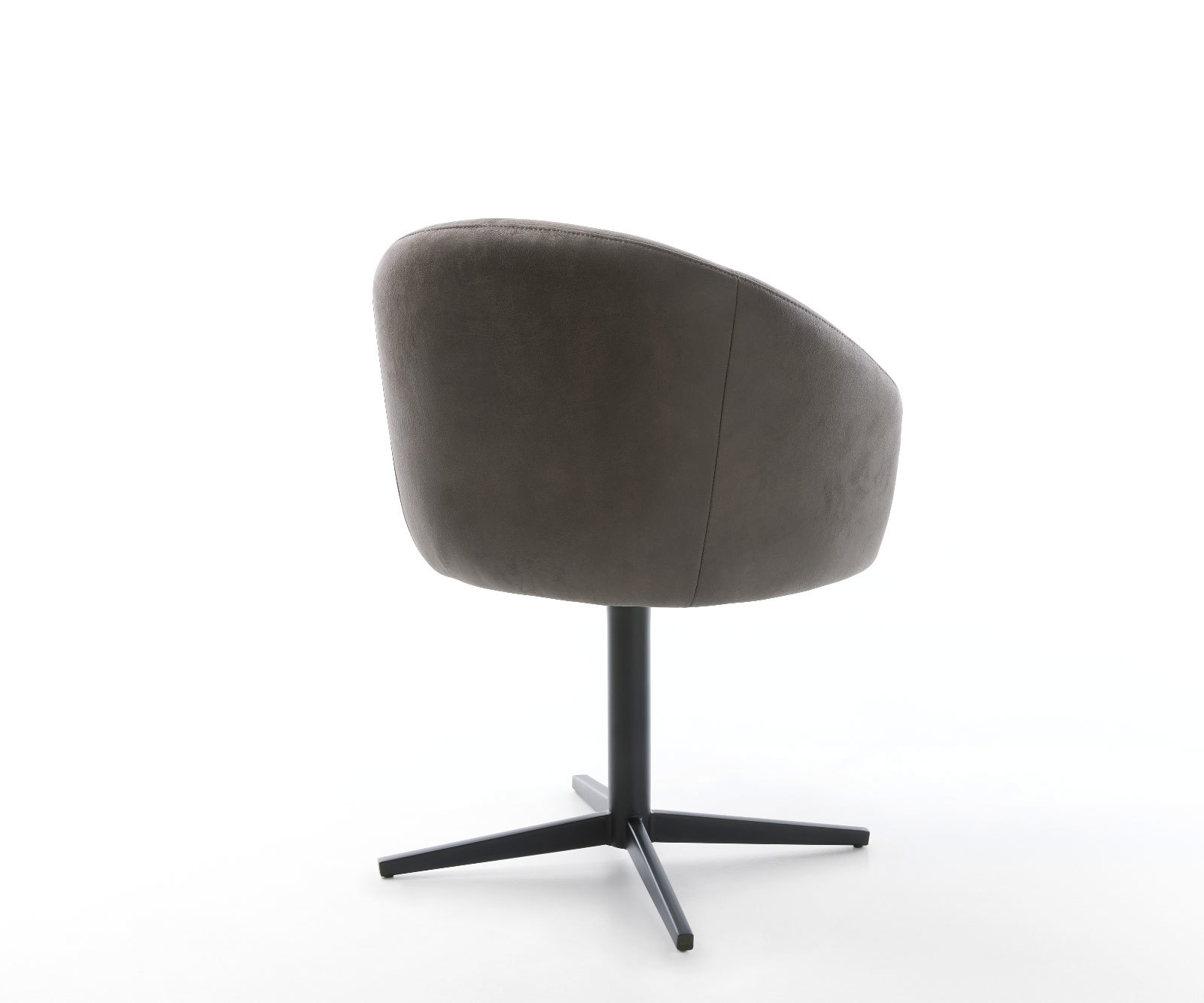 Étkezőszék Caja-Flex karfás mikroszálas antracit vintage fekete láb 360° forgatható zsákrugós - Image 5
