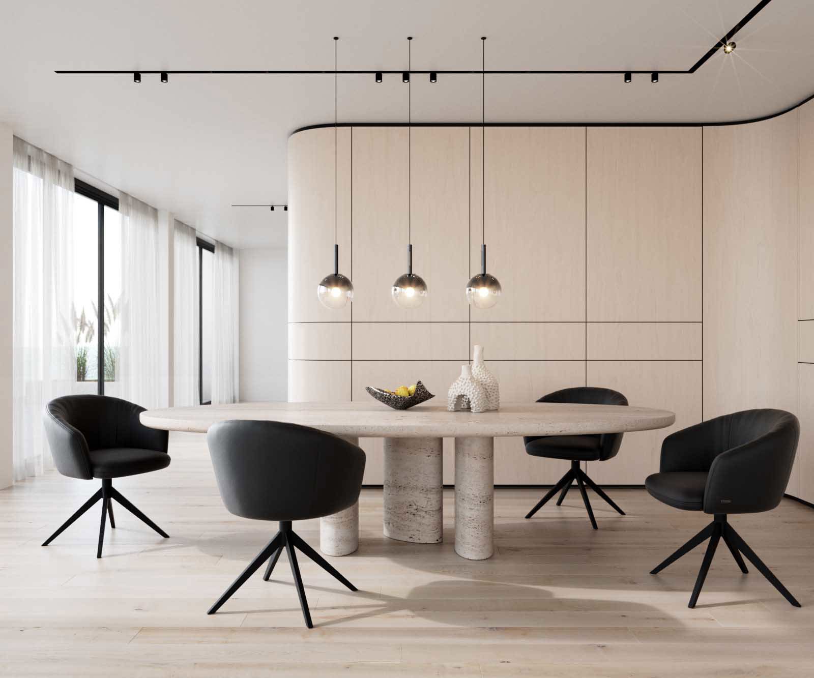 Étkezőszék Caja-Flex karfás valódi bőr fekete kereszt láb széles fekete 360° forgatható zsákrugós - Image 6