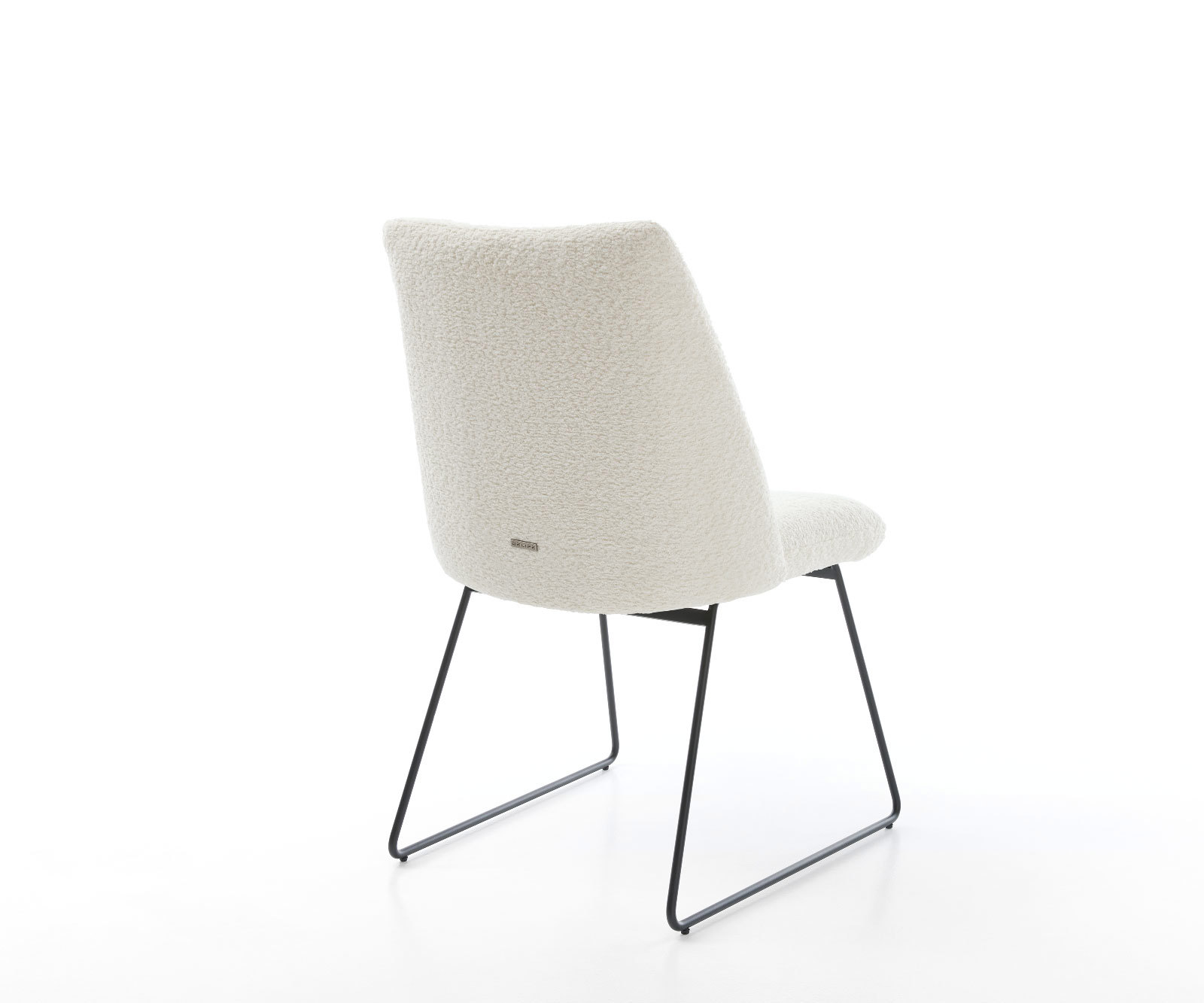 Étkezőszék Elso-Flex bouclé fehér fekete vékony lábazat zsákrugós - Image 5