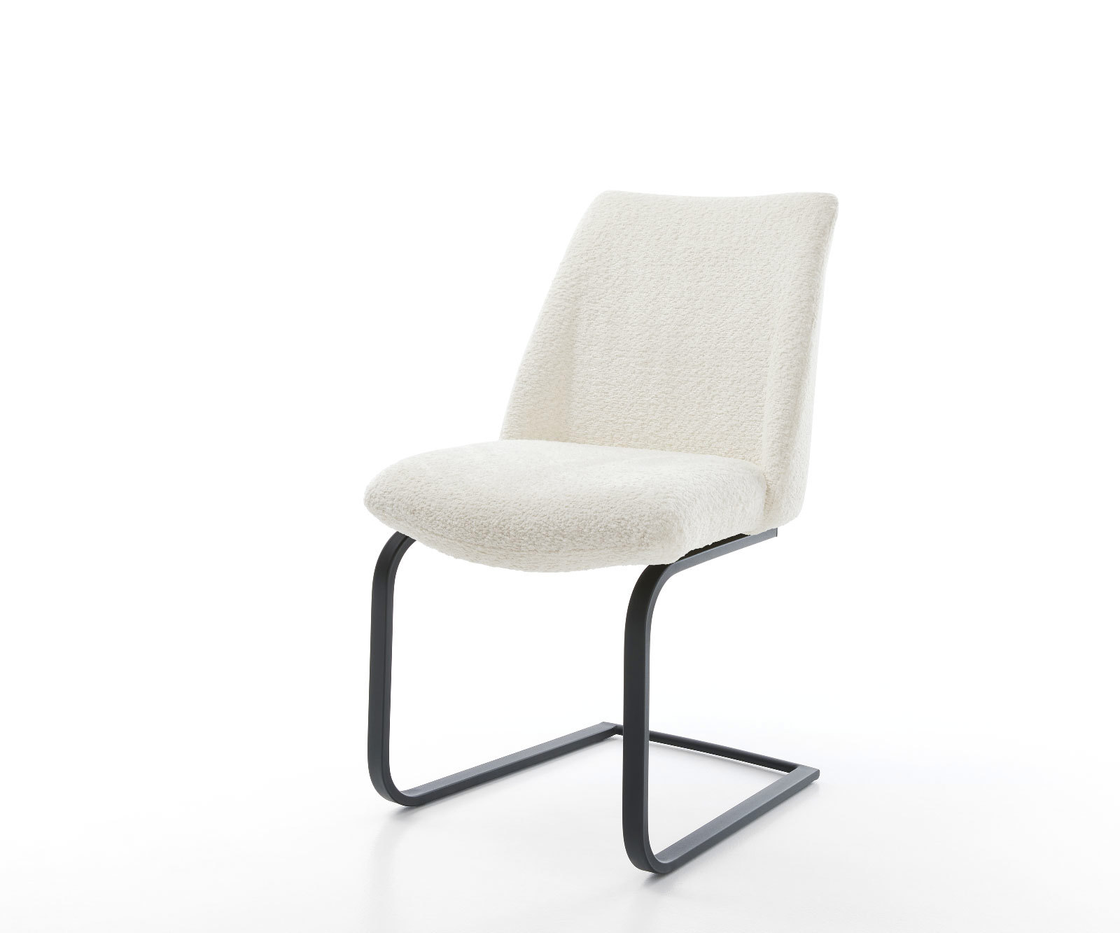 Étkezőszék Elso-Flex bouclé fehér étkezőszék lapos fekete zsákrugós