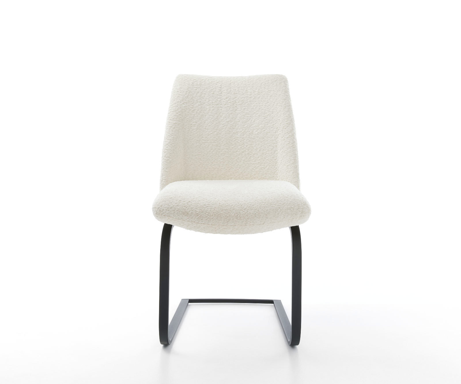 Étkezőszék Elso-Flex bouclé fehér étkezőszék lapos fekete zsákrugós - Image 2