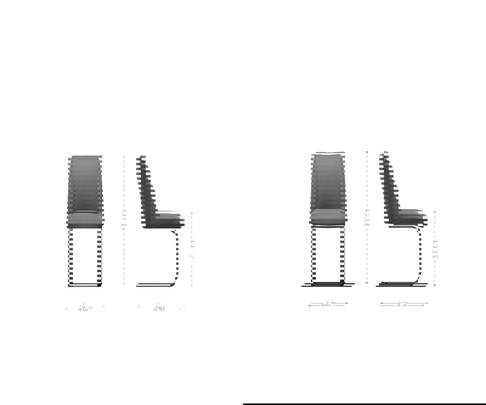 Étkezőszék Elso-Flex bouclé ezüstszürke étkezőszék lapos hatású titán zsákrugós - Image 6