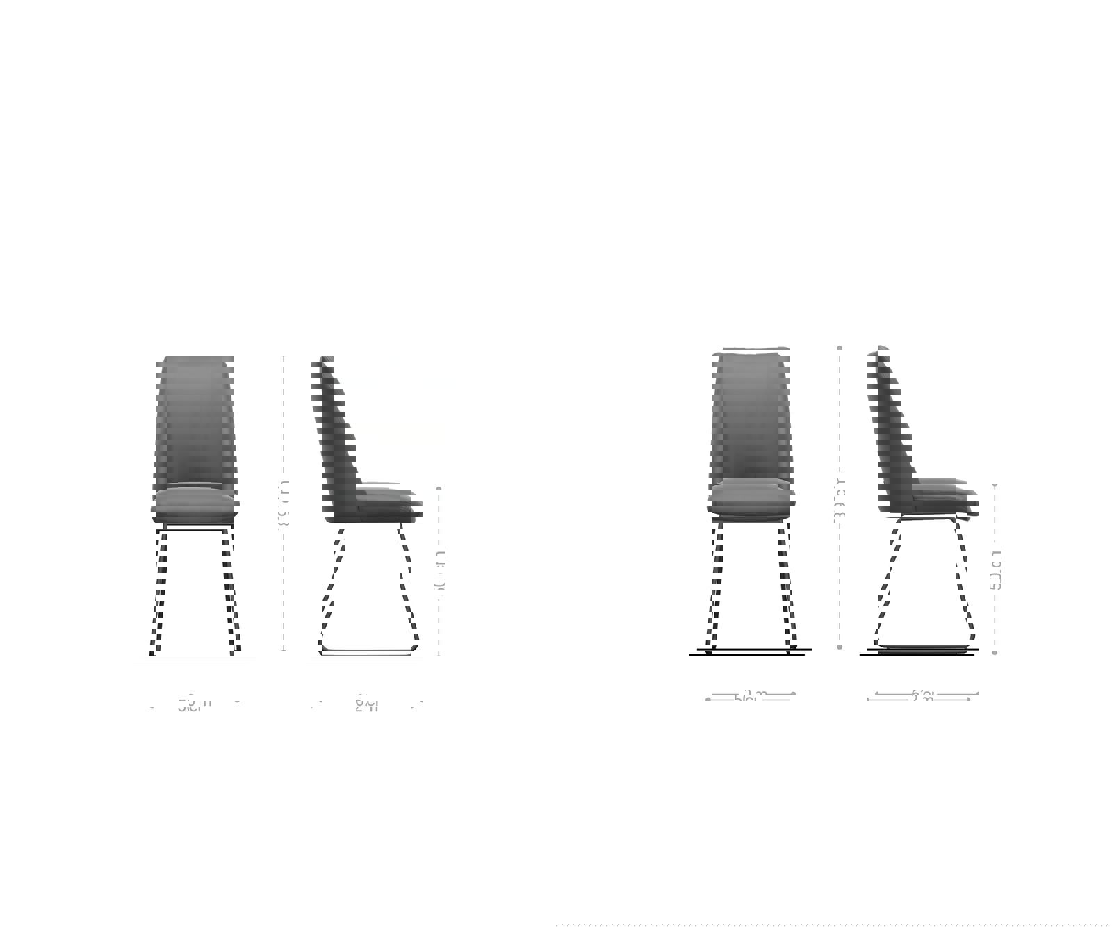 Étkezőszék Elso-Flex mikroszálas antracit vintage fekete vékony lábazat zsákrugós - Image 6