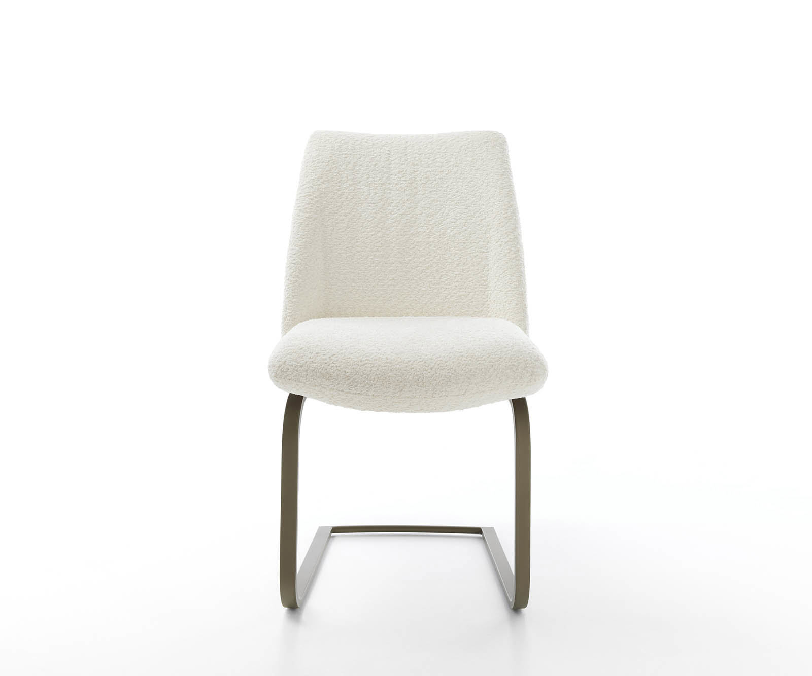 Étkezőszék Elso-Flex bouclé fehér étkezőszék lapos titán effekt felület zsákrugós - Image 2