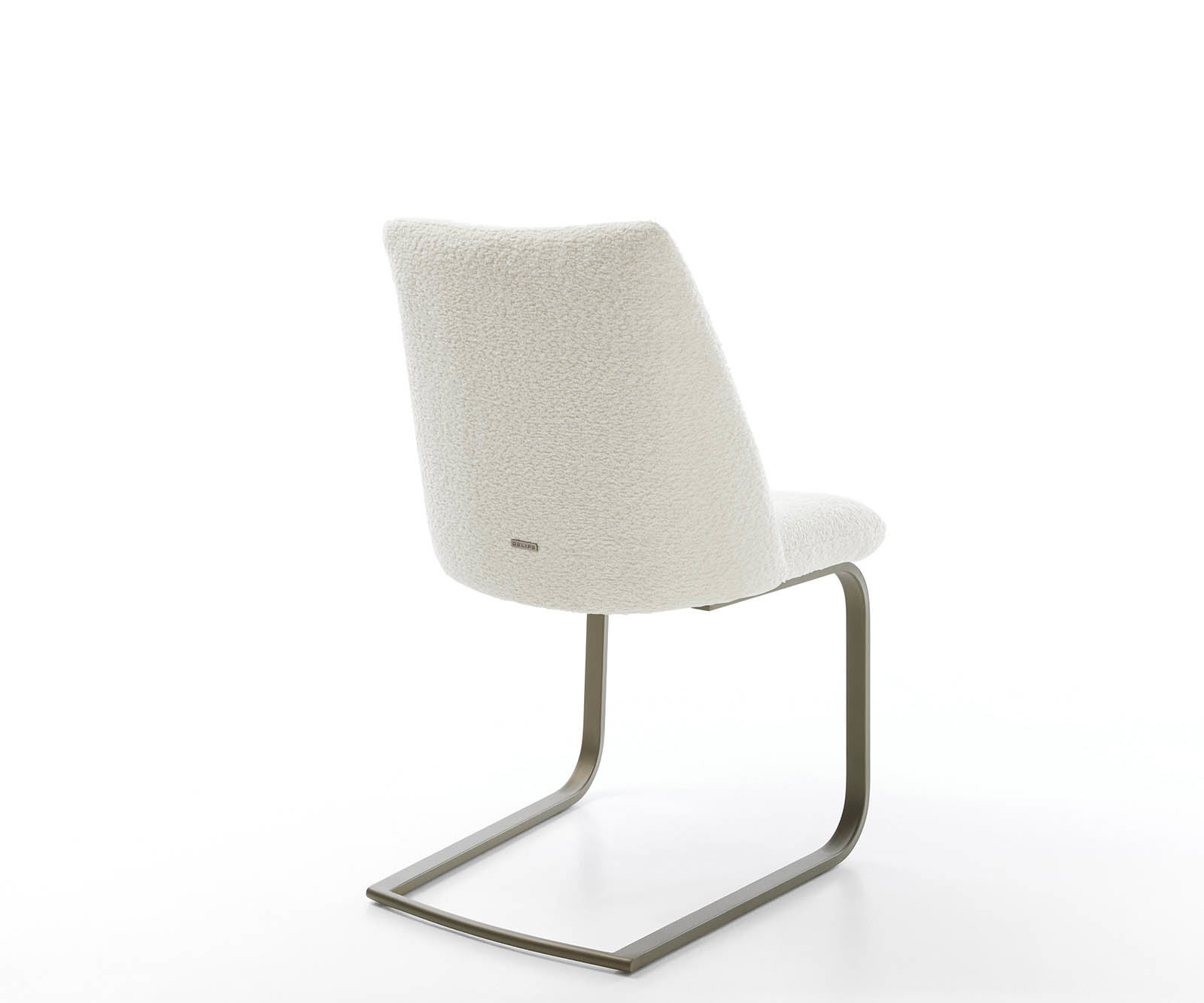 Étkezőszék Elso-Flex bouclé fehér étkezőszék lapos titán effekt felület zsákrugós - Image 5