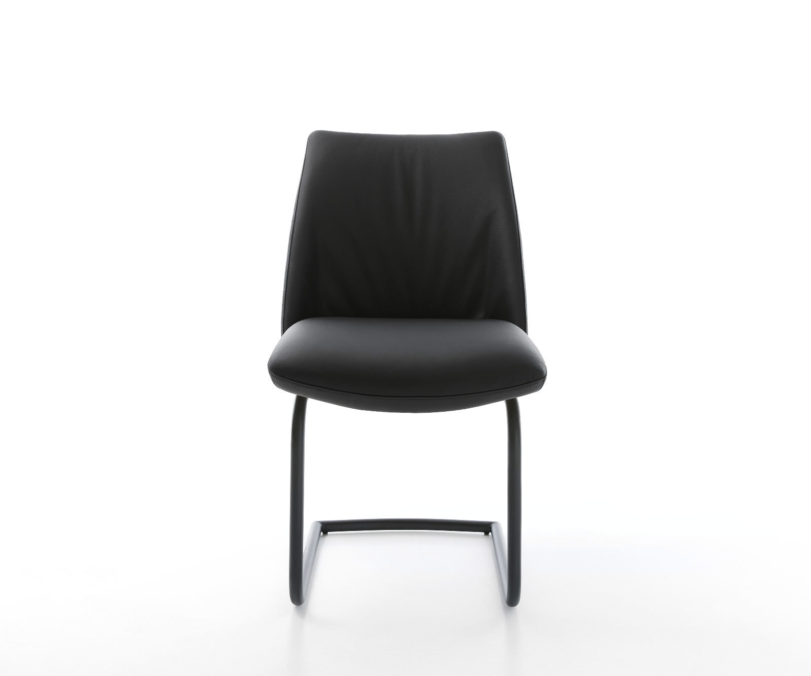 Étkezőszék Elso-Flex valódi bőr fekete étkezőszék kerek fekete zsákrugós - Image 2