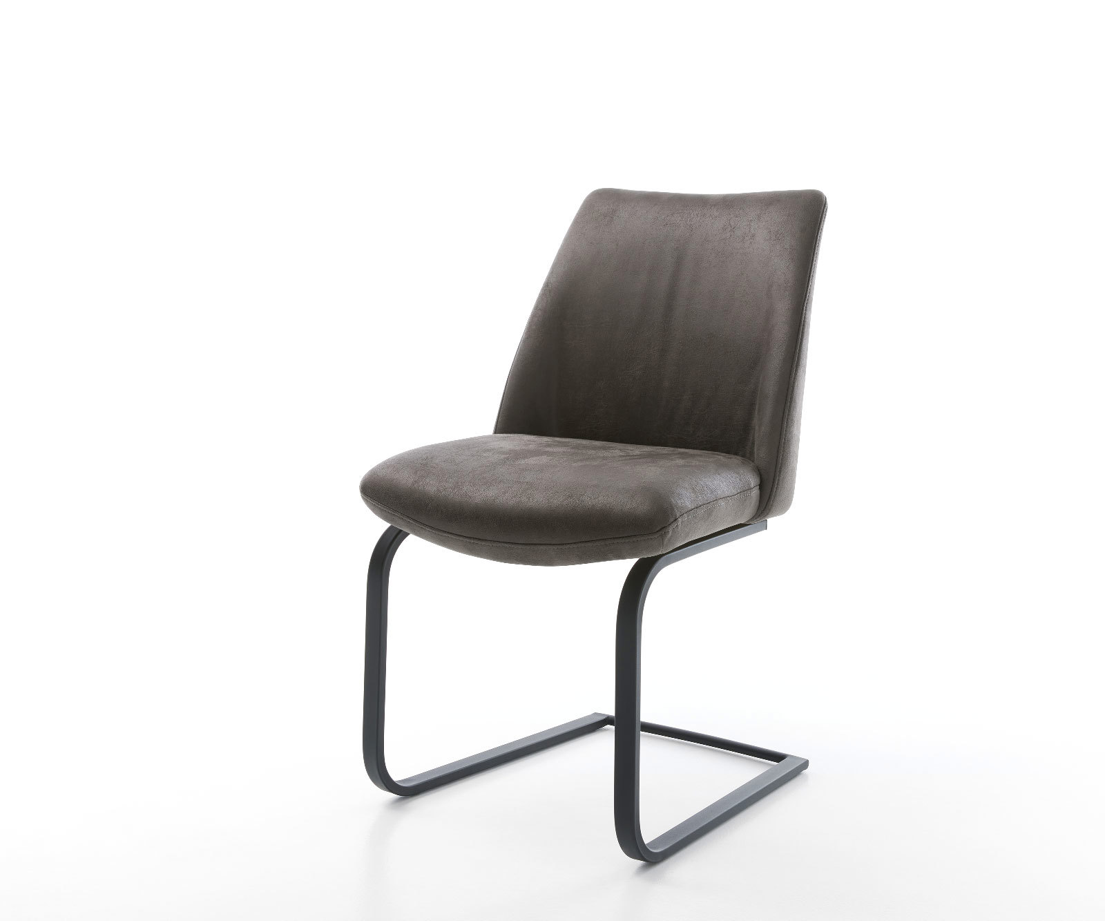 Étkezőszék Elso-Flex mikroszálas antracit vintage étkezőszék lapos fekete zsákrugós