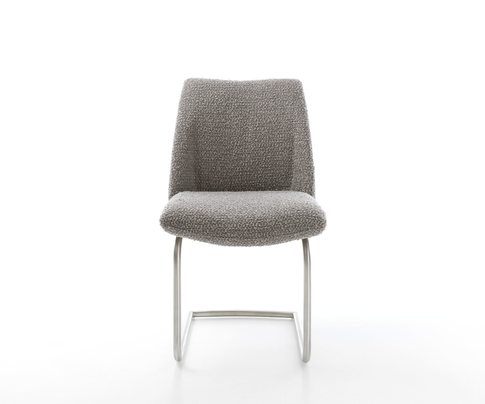 Étkezőszék Elso-Flex bouclé ezüstszürke étkezőszék kerek rozsdamentes acél zsákrugós - Image 2