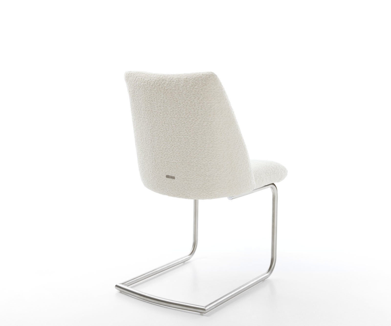 Étkezőszék Elso-Flex bouclé fehér étkezőszék kerek rozsdamentes acél zsákrugós - Image 5