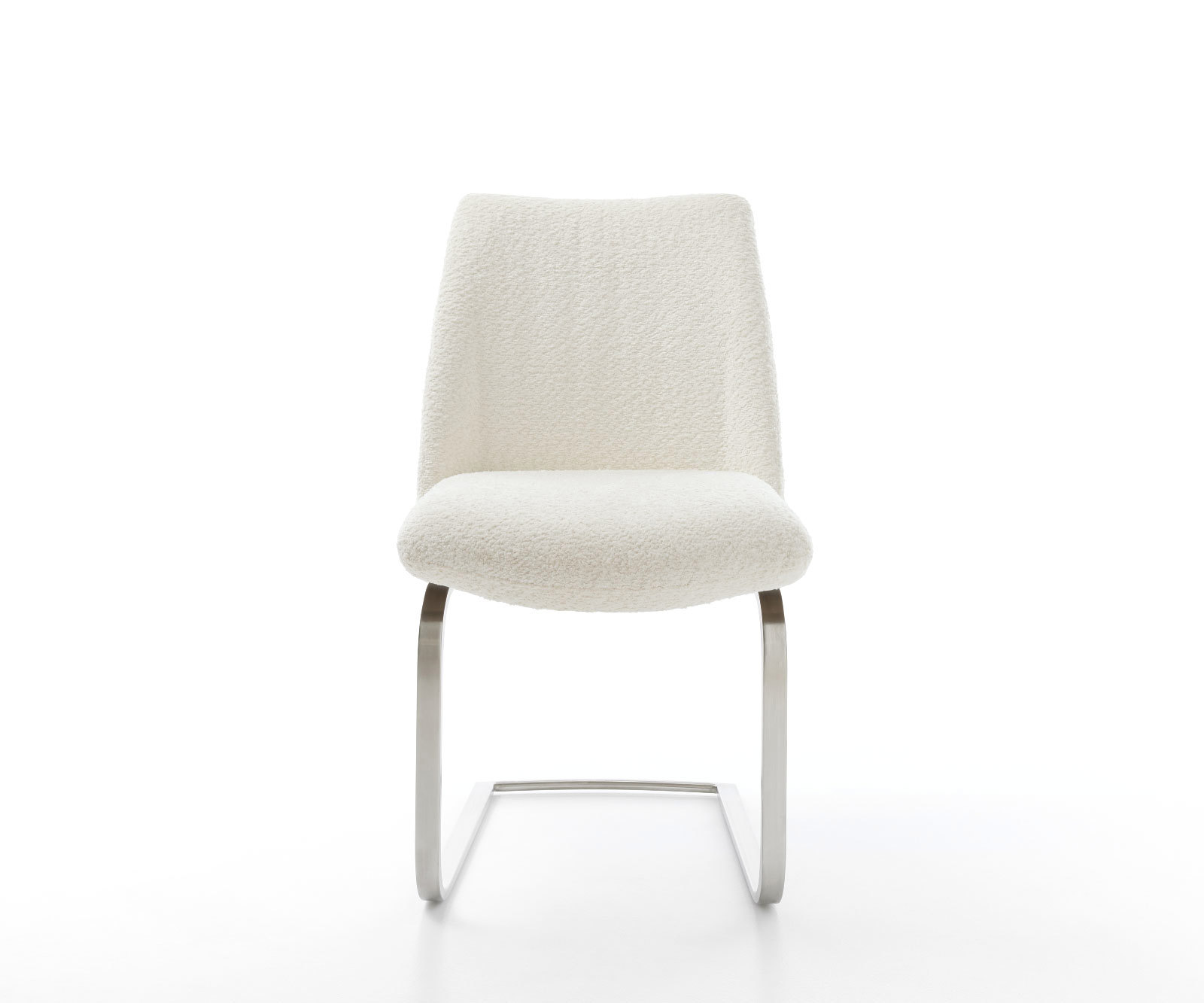 Étkezőszék Elso-Flex bouclé fehér étkezőszék lapos rozsdamentes acél zsákrugós - Image 2