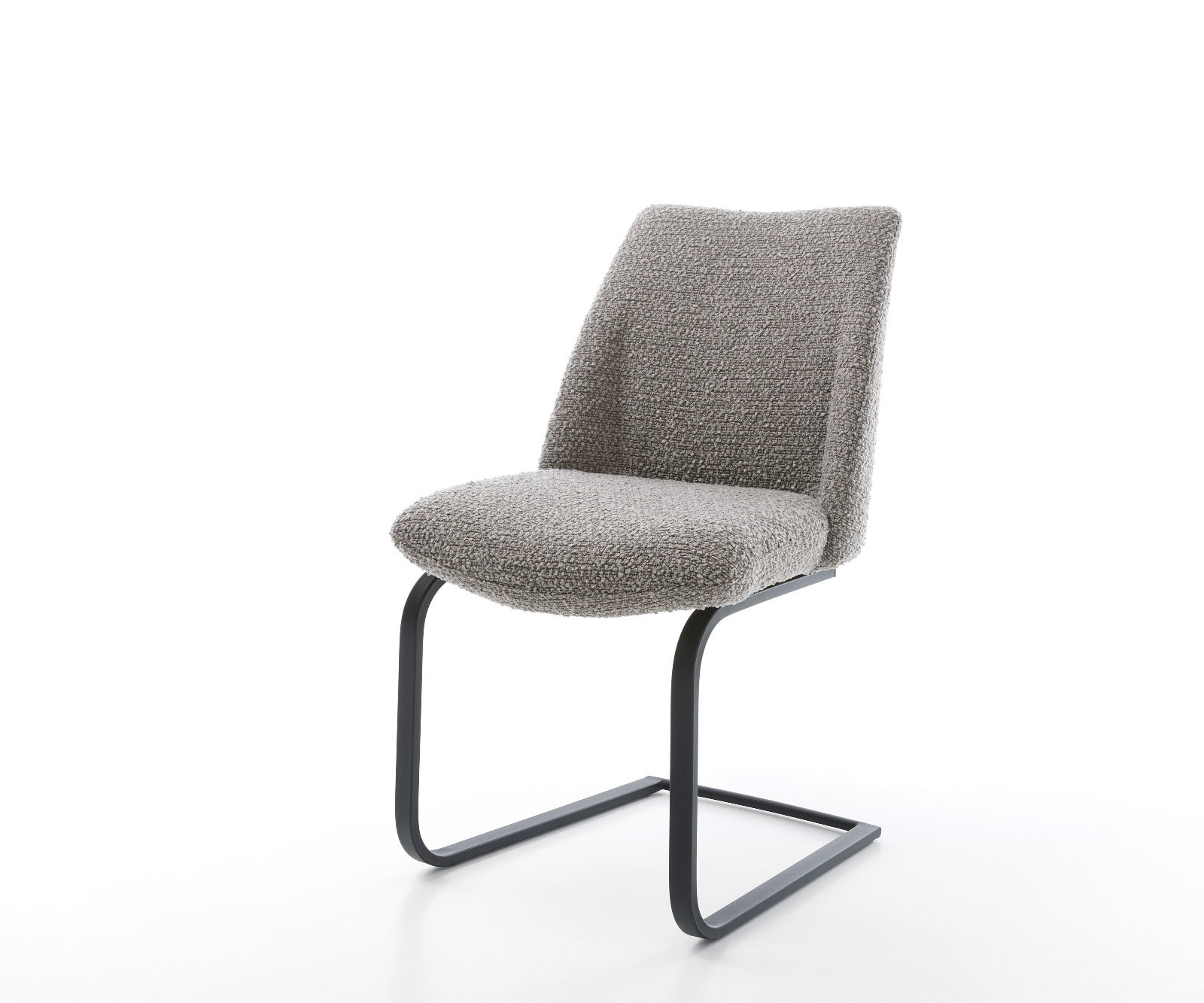 Étkezőszék Elso-Flex bouclé ezüstszürke étkezőszék lapos fekete zsákrugós