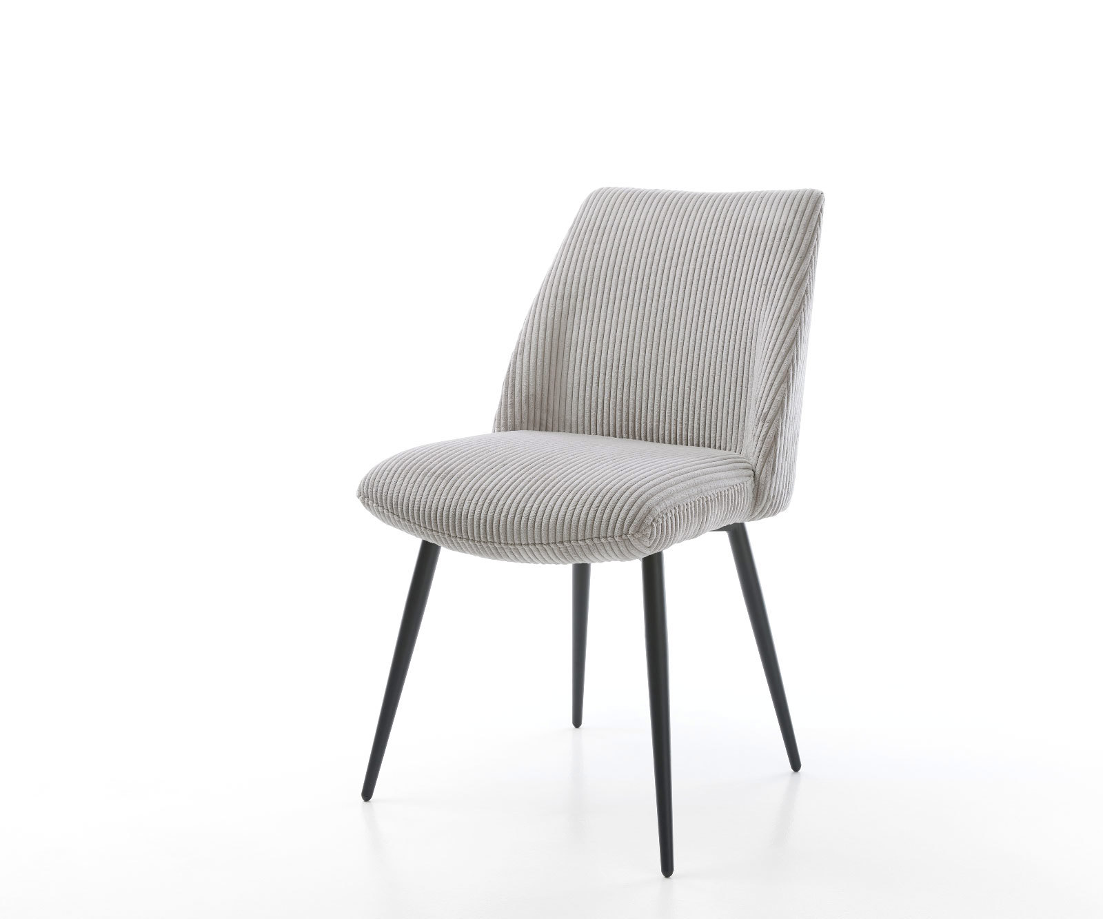 Étkezőszék Elso-Flex mikroszálas ezüstszürke 4 lábas kúpos fekete zsákrugós