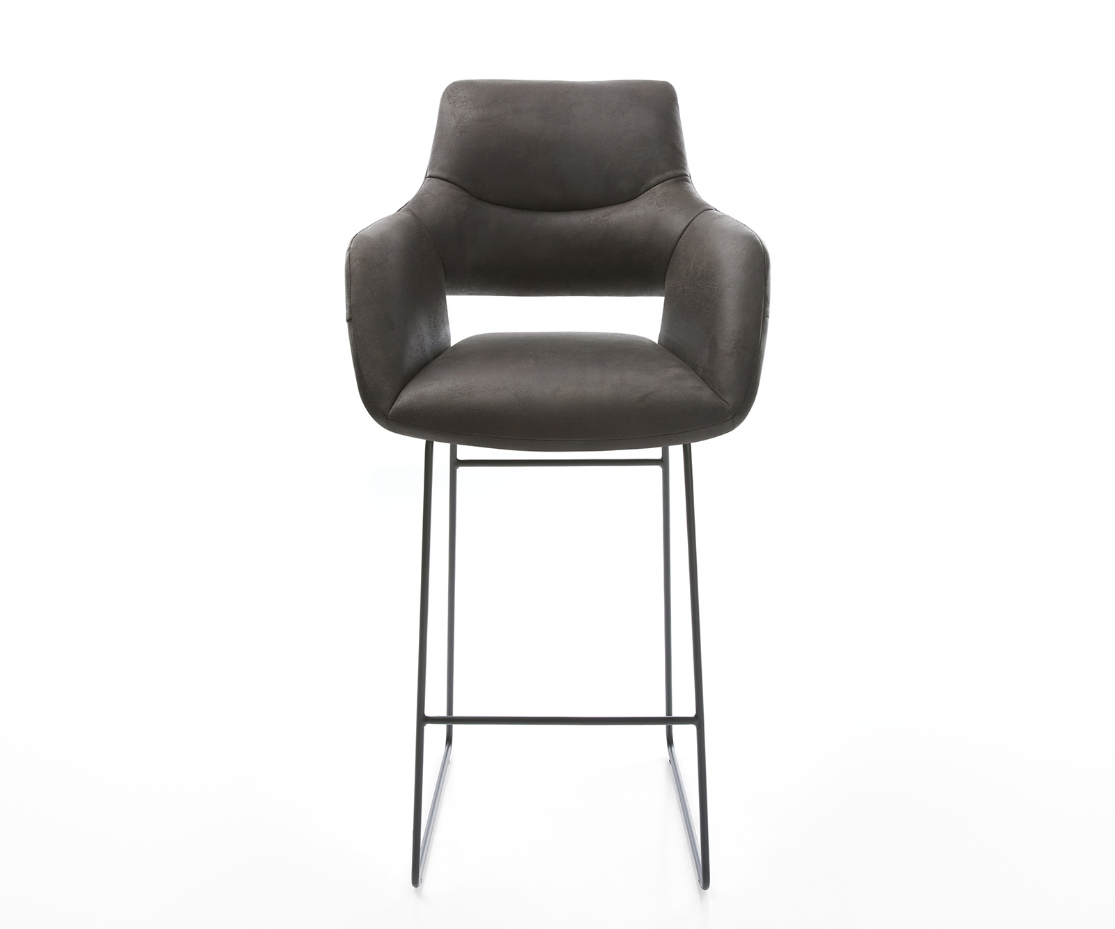 Bárszék Yago-Flex mikroszálas antracit vintage vékony lábazat fém fekete zsákrugós - Image 2