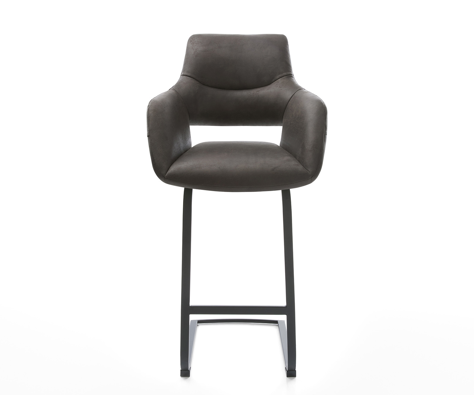 Bárszék Yago-Flex mikroszálas antracit vintage étkezőszék lapos fém fekete zsákrugós - Image 2