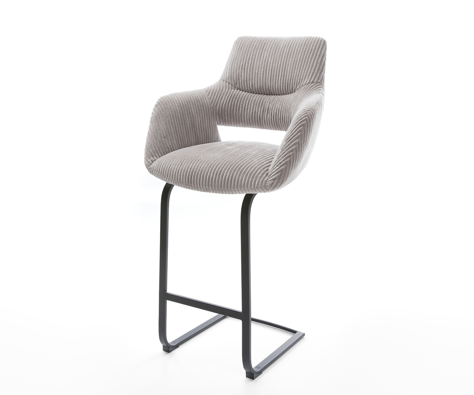 Bárszék Yago-Flex mikroszálas ezüstszürke étkezőszék lapos fém fekete zsákrugós