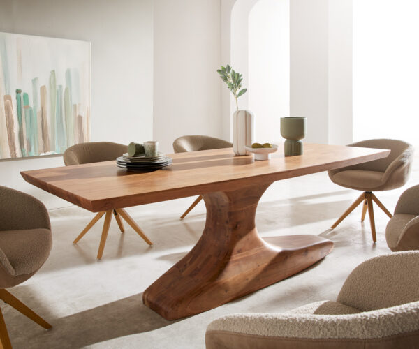 Étkezőasztal Jalta 220x95 cm masszív akác természetes