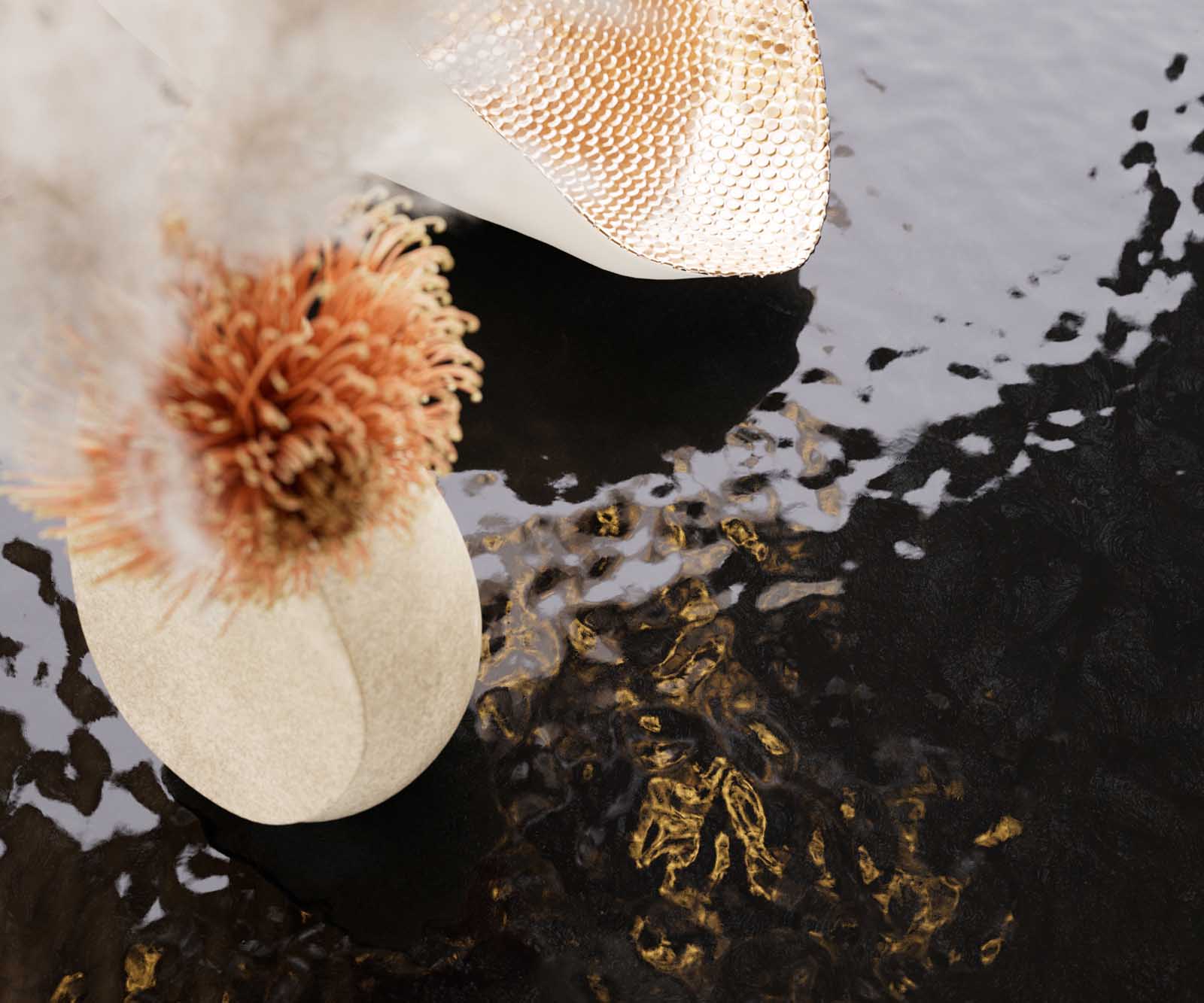 Étkezőasztal Edge 300x100 domborított üveg füstfekete 3D design Estelar kerek rozsdamentes acél - Image 6