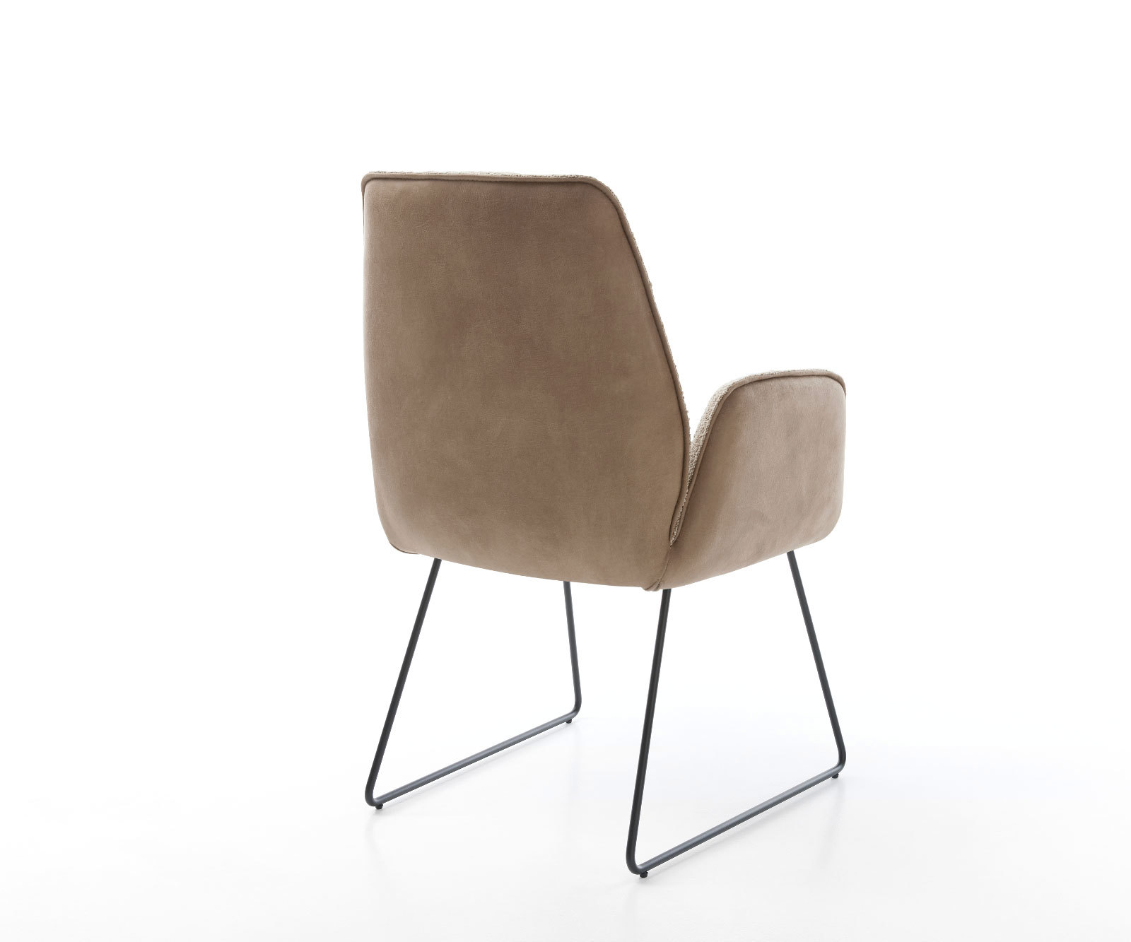 Étkezőszék Zoa-Flex vegyes anyagok sötét bézs vékony lábazat fekete zsákrugós - Image 5