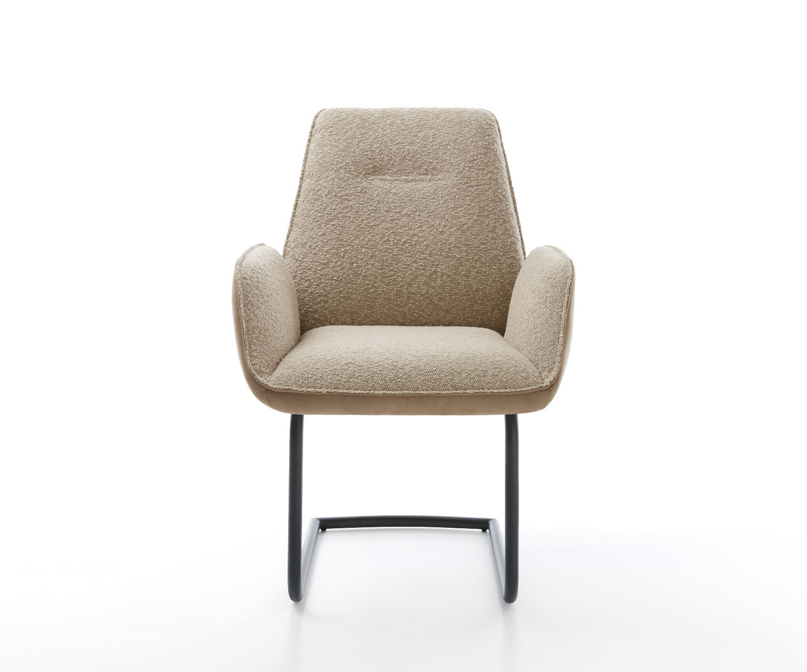 Étkezőszék Zoa-Flex vegyes anyagok sötét bézs kerek fekete zsákrugós étkezőszék - Image 2