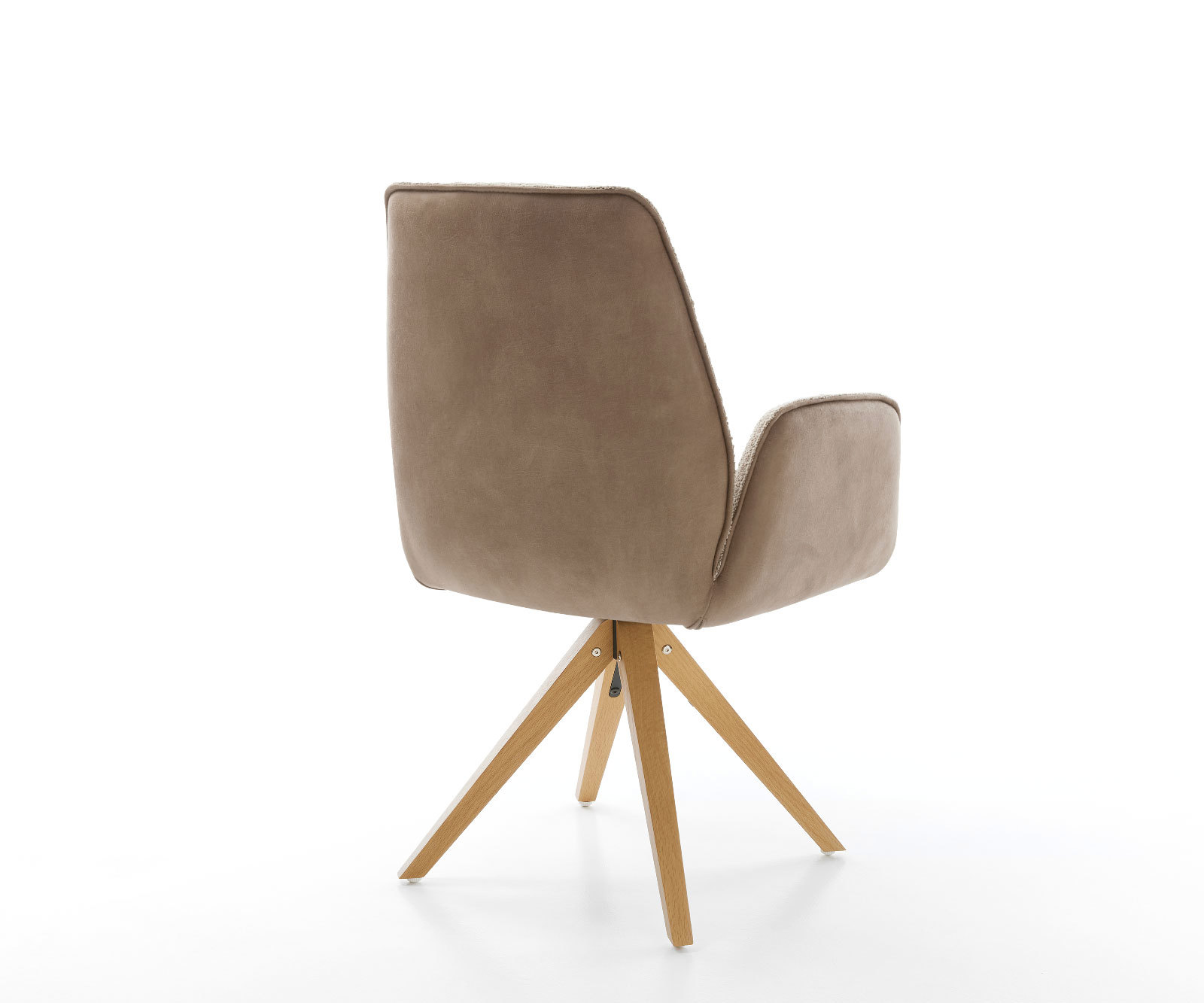 Étkezőszék Zoa-Flex vegyes anyagok sötét bézs fa láb szögletes fehér 180° forgatható zsákrugós - Image 5