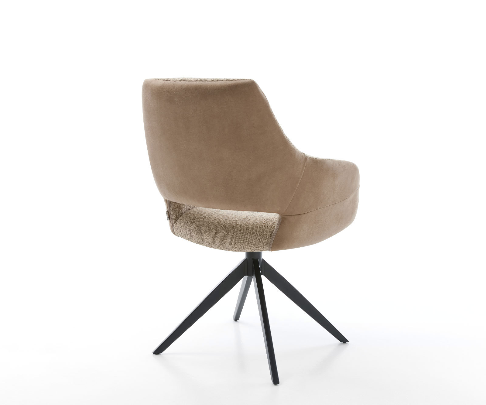 Étkezőszék Yago-Flex karfás vegyes anyagok sötét bézs kereszt láb széles fekete 360° forgatható zsákrugós - Image 5