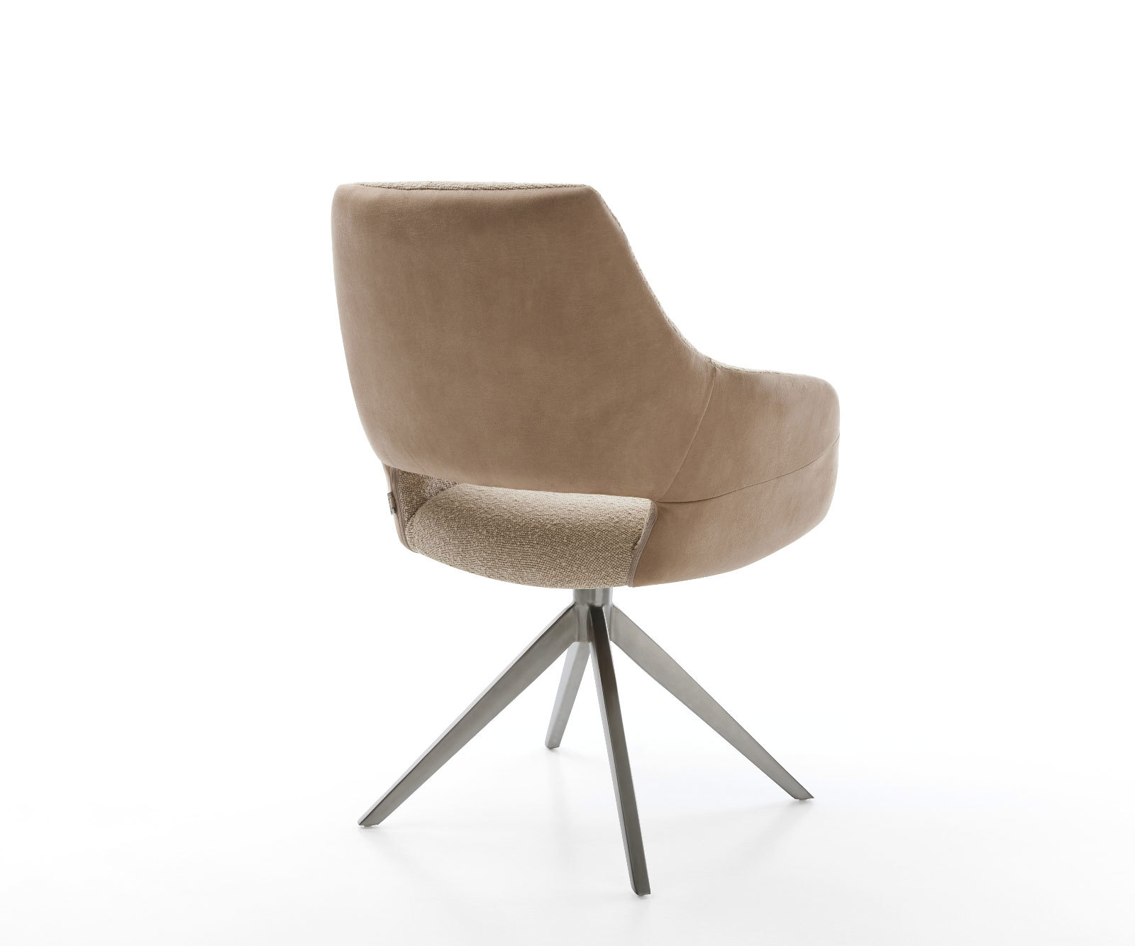 Étkezőszék Yago-Flex karfás vegyes anyagok sötét bézs kereszt láb széles grafit 360° forgatható hintamechanizmus zsákrugós matraccal - Image 5