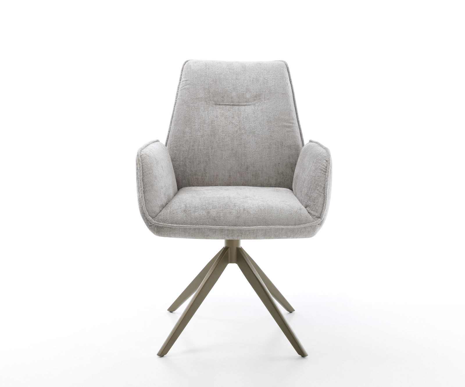 Étkezőszék Zoa-Flex mikroszálas ezüstszürke kereszt láb széles titán effekt felület 360° forgatható zsákrugós - Image 2