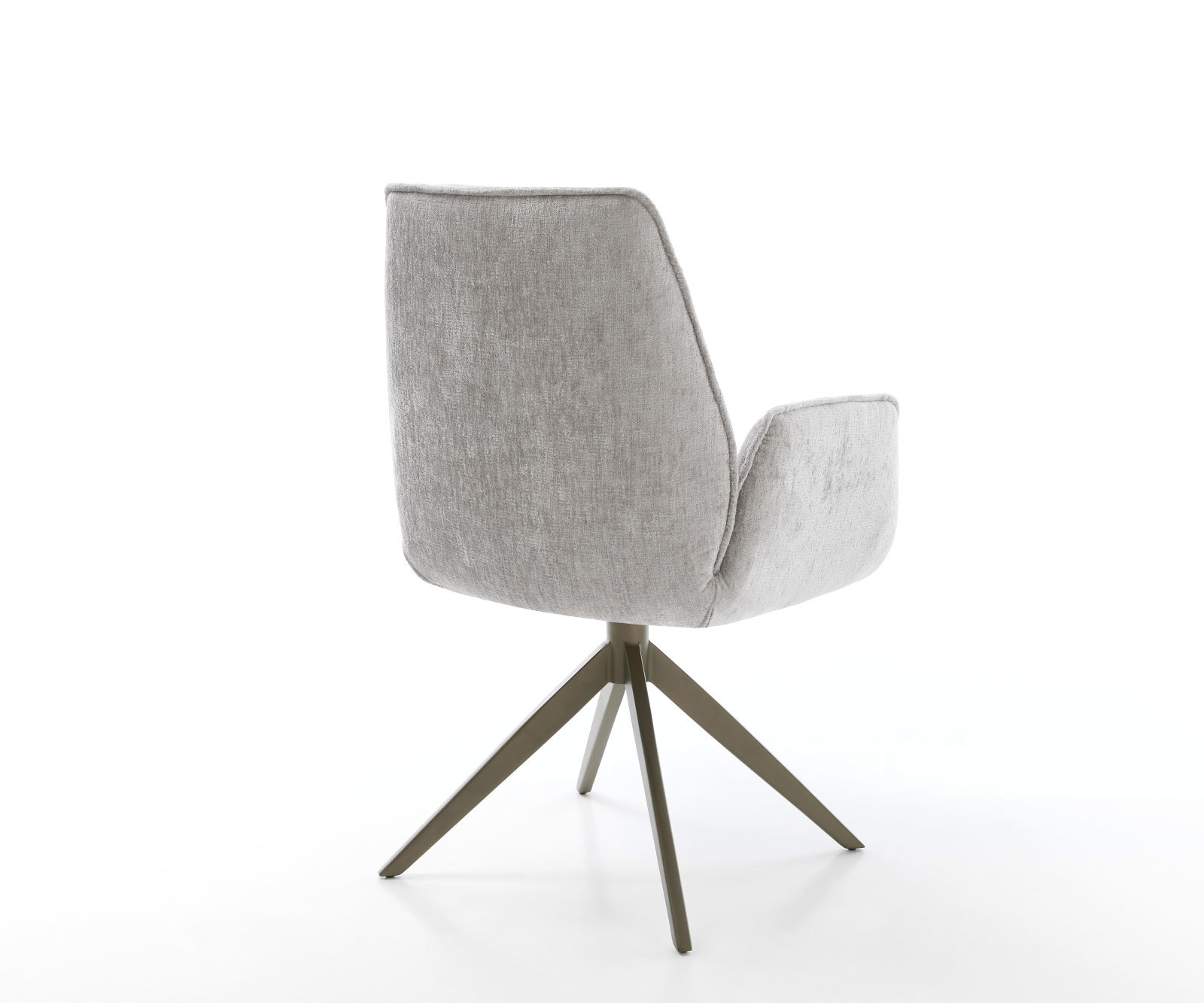 Étkezőszék Zoa-Flex mikroszálas ezüstszürke kereszt láb széles titán effekt felület 360° forgatható zsákrugós - Image 5