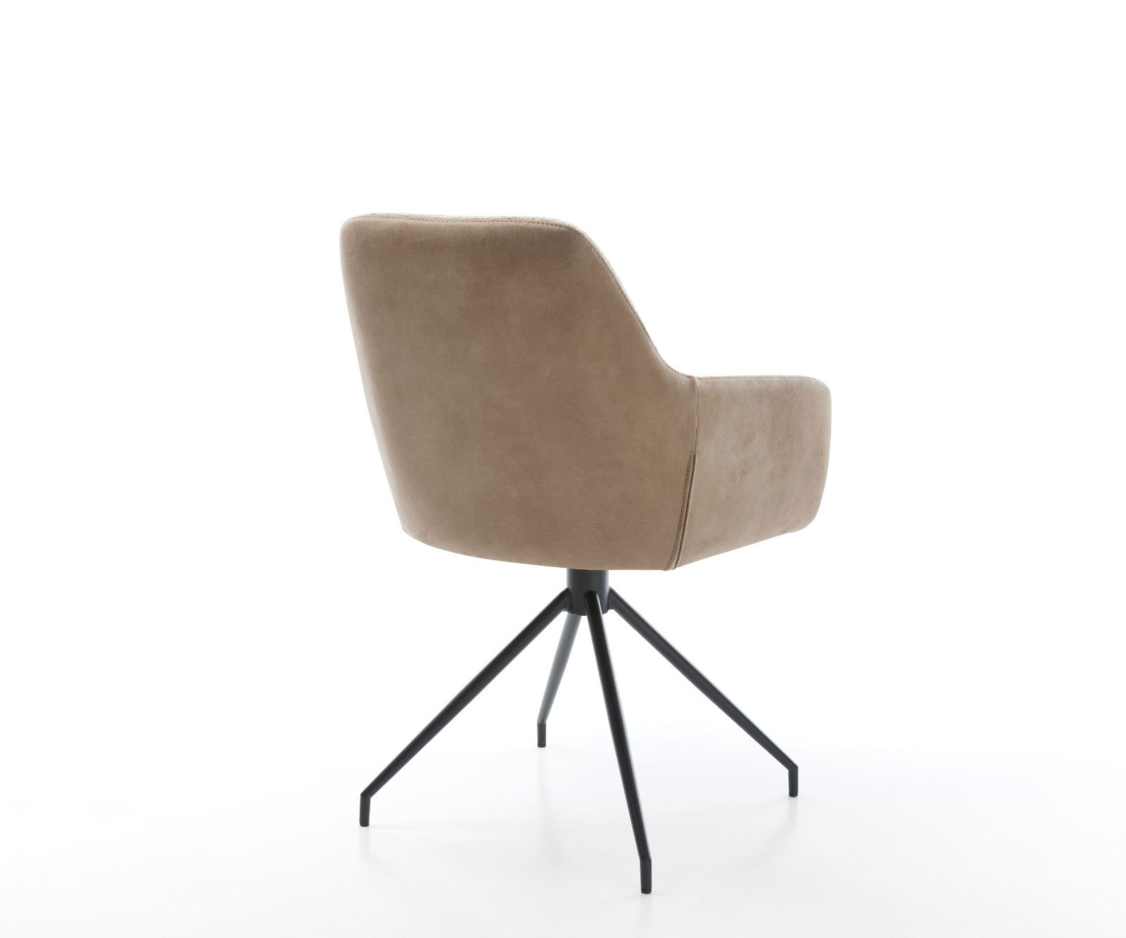 Étkezőszék Pejo-Flex vegyes anyagok sötét bézs kereszt láb kúpos fekete 180° forgatható zsákrugós - Image 5