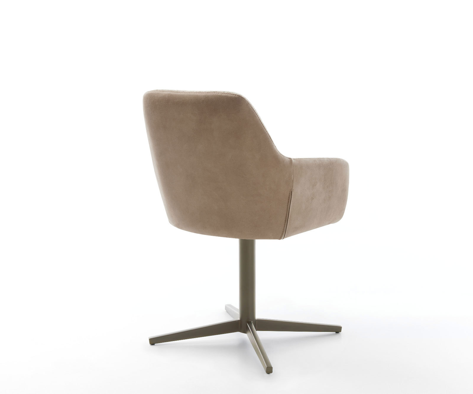 Étkezőszék Pejo-Flex vegyes anyagok sötét bézs lábkereszt titán hatás forgatható 360° zsákrugó - Image 5