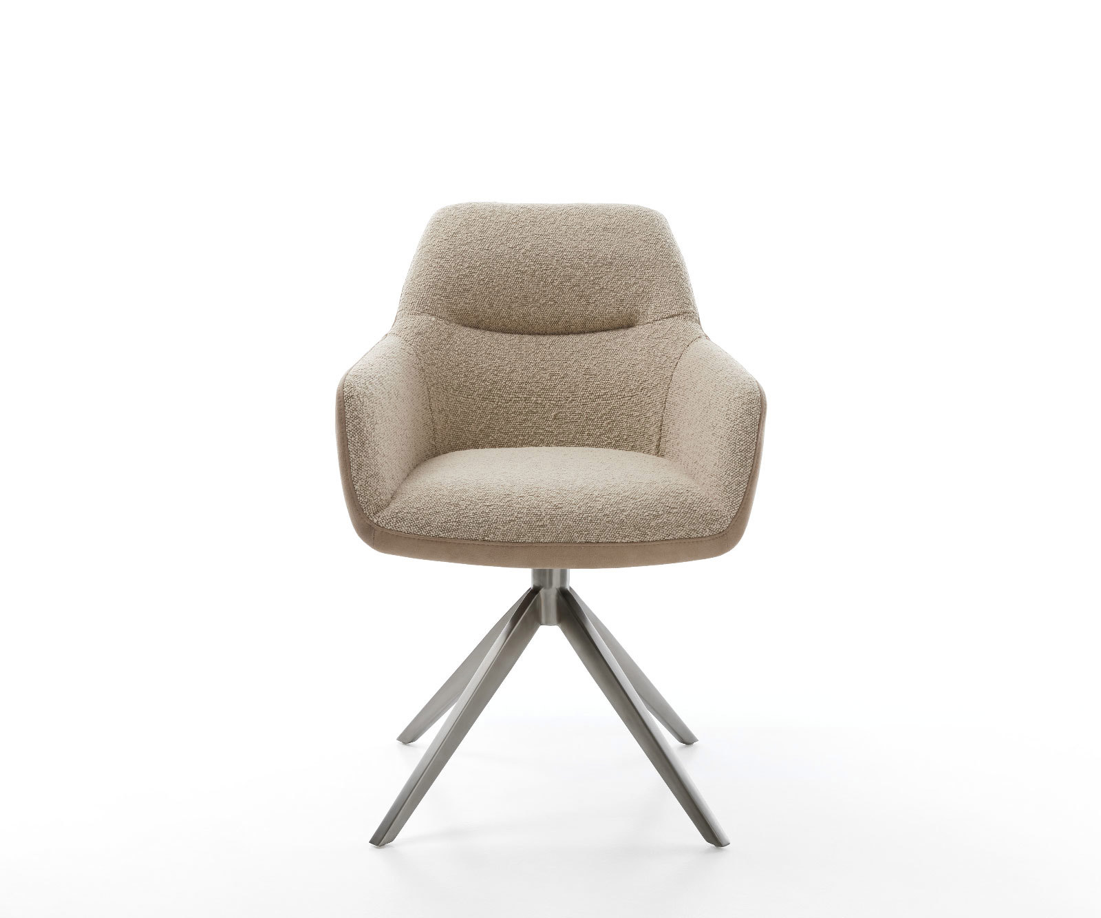 Étkezőszék Pejo-Flex vegyes anyagok sötét bézs kereszt láb széles grafit 360° forgatható billenő zsákrugós matrac - Image 2