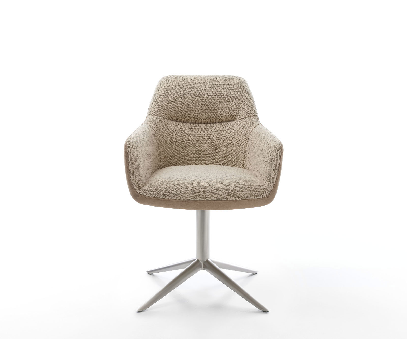 Étkezőszék Pejo-Flex vegyes anyagok sötét bézs rozsdamentes acél láb 360° forgatható billenő zsákrugós matrac - Image 2