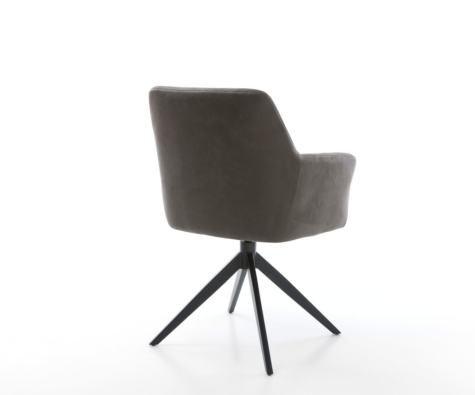 Étkezőszék Xana-Flex kényelmes karfákkal mikroszálas antracit vintage kereszt láb széles fekete 360° forgatható hintamechanizmus zsákrugós matraccal - Image 5