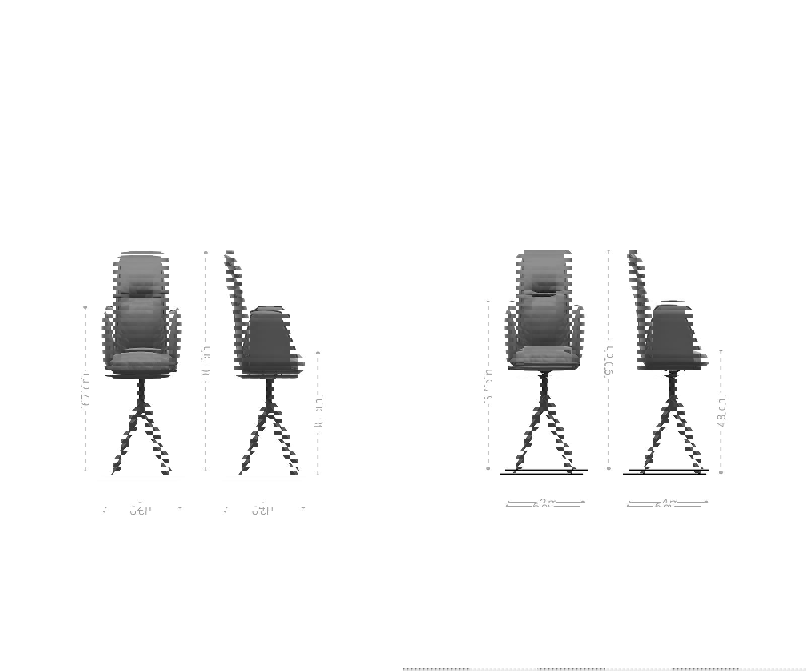 Étkezőszék Vinja-Flex mikroszálas antracit vintage kereszt láb széles titán effekt felület 360° forgatható - Image 6
