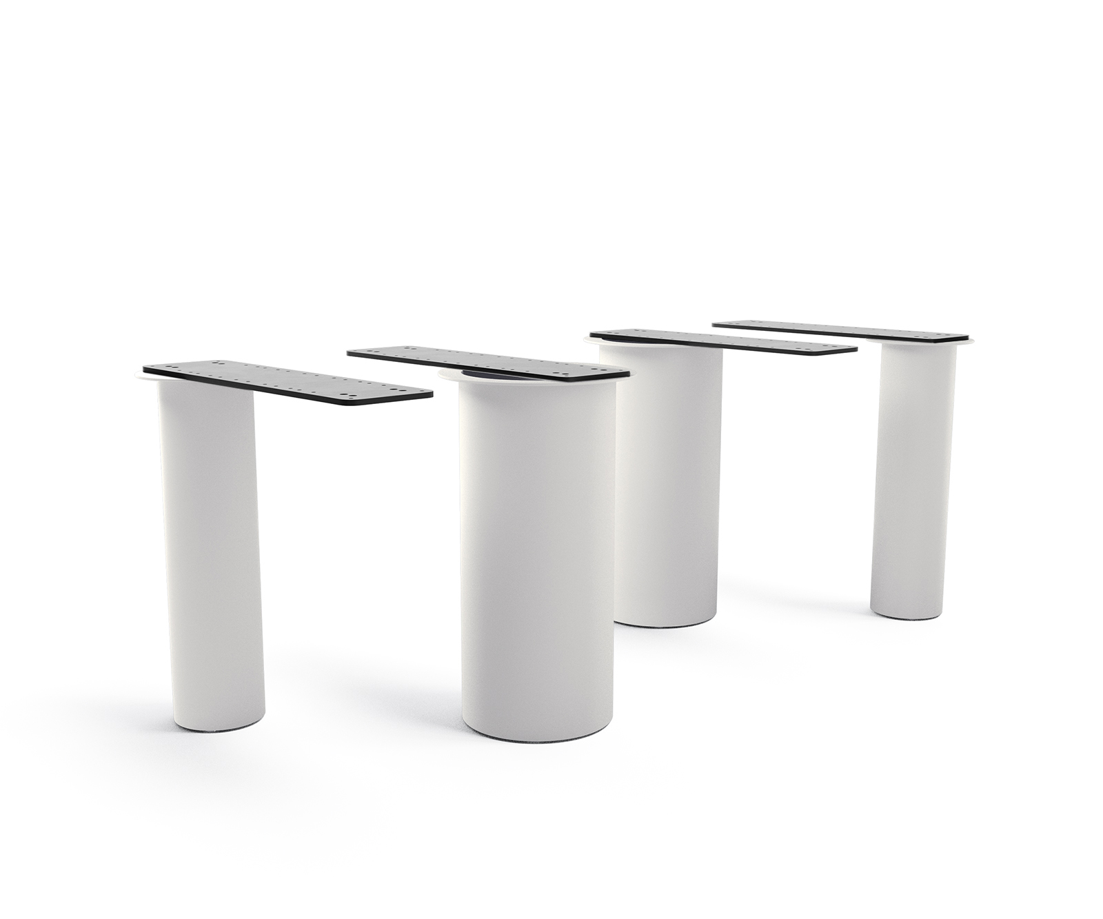 Láb Pilier fém fehér 200 cm feletti asztallapokhoz