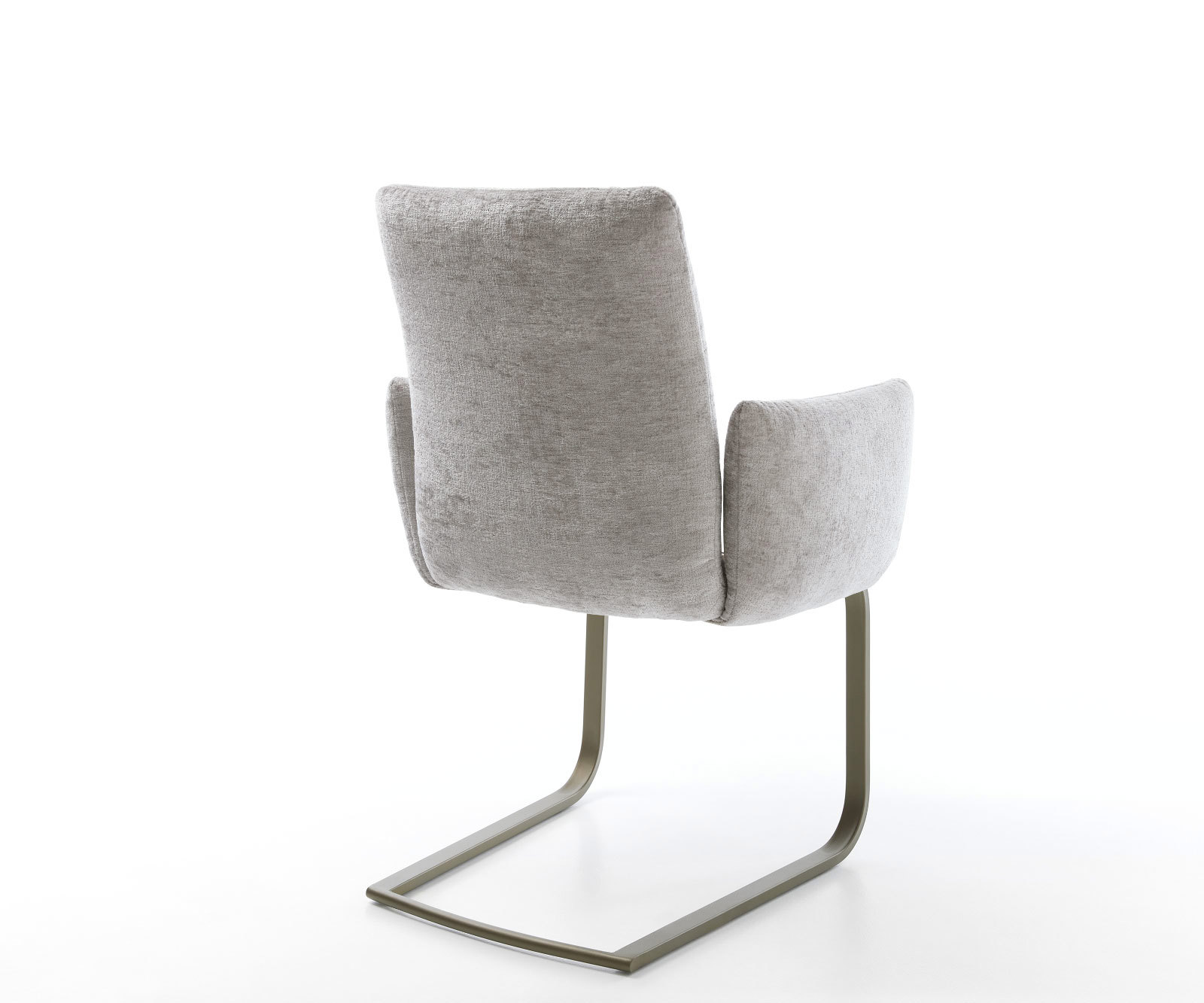 Étkezőszék Jova-Flex karfás mikroszálas ezüstszürke étkezőszék lapos titán effekt felület zsákrugós - Image 5