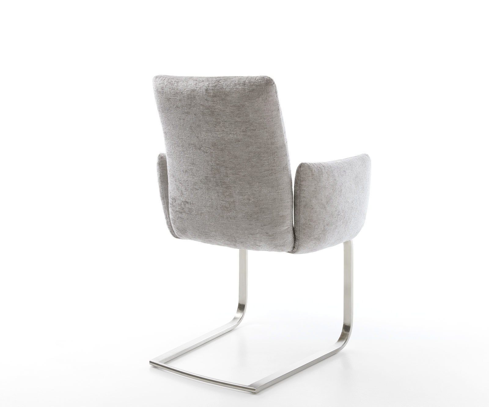 Étkezőszék Jova-Flex karfás mikroszálas ezüstszürke étkezőszék lapos rozsdamentes acél zsákrugós - Image 5