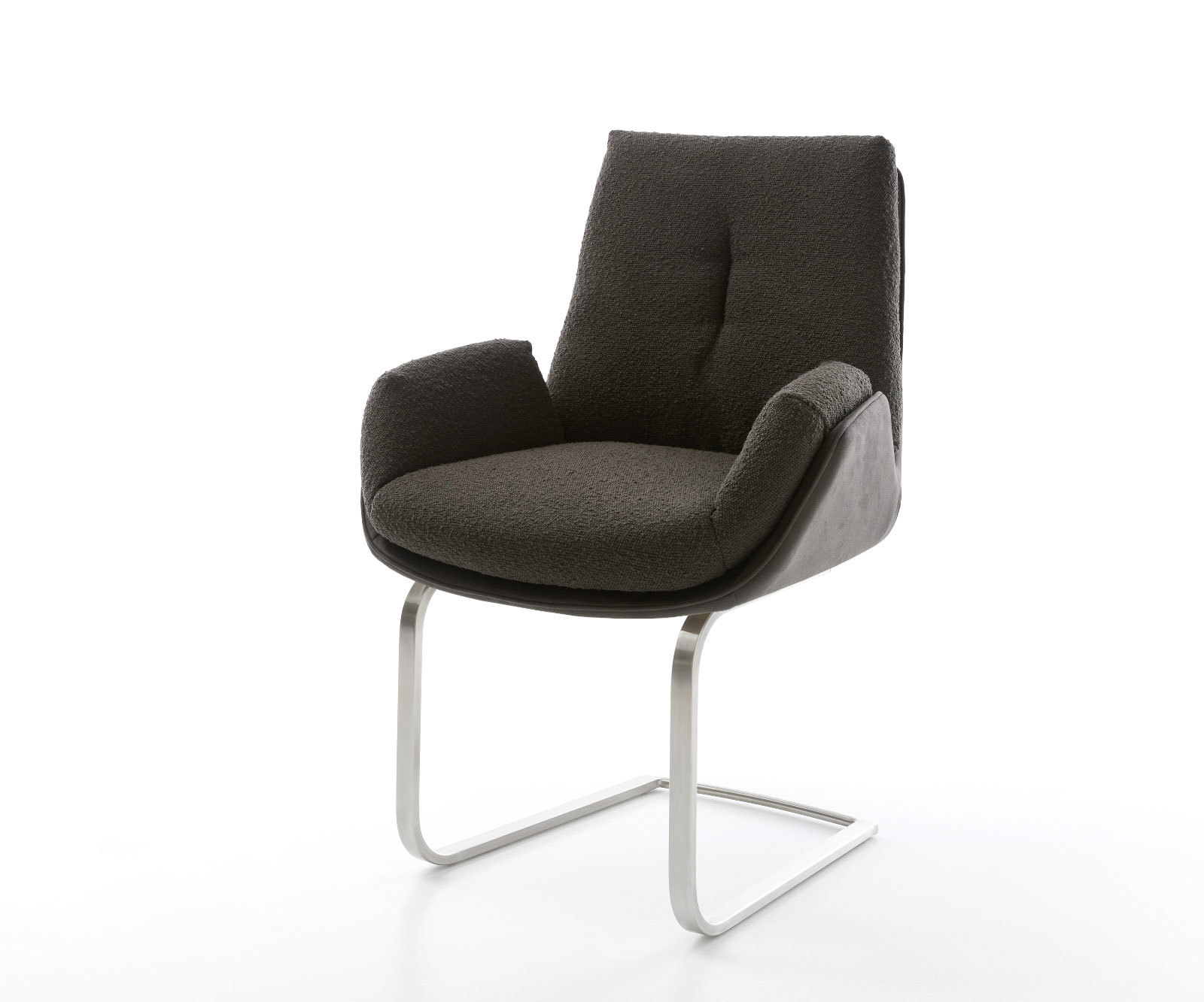 Étkezőszék Clea-Flex vegyes anyag fekete étkezőszék lapos rozsdamentes acél