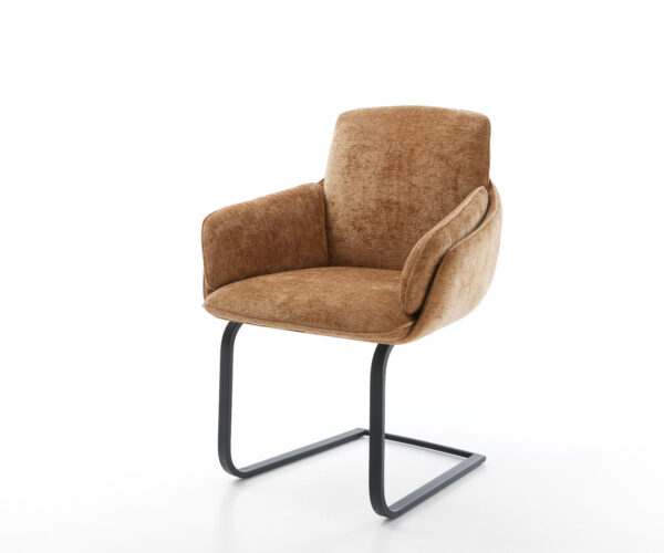 Étkezőszék Luan-Flex karfás mikroszálas rozsdás lapos fekete