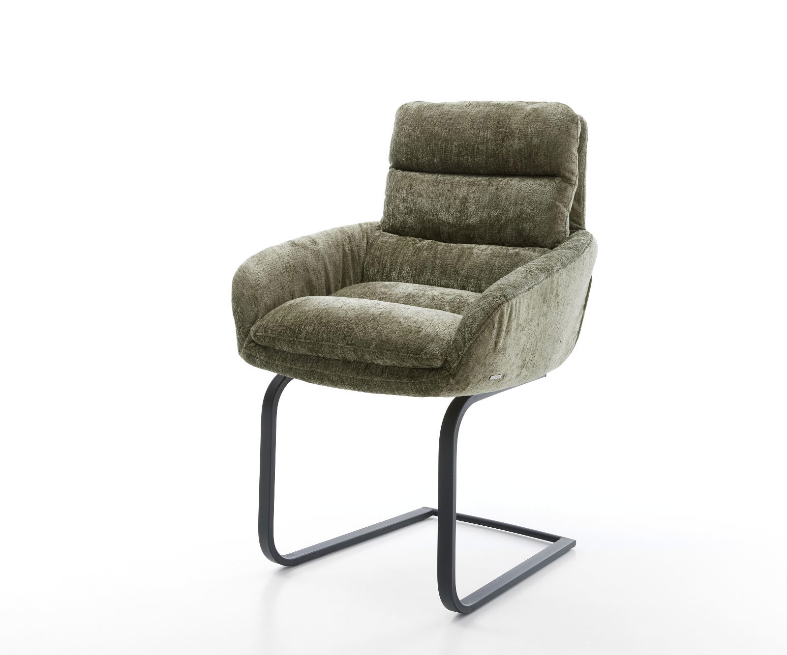 Étkezőszék Abelia-Flex karfás mikroszálas oliva étkezőszék lapos fekete