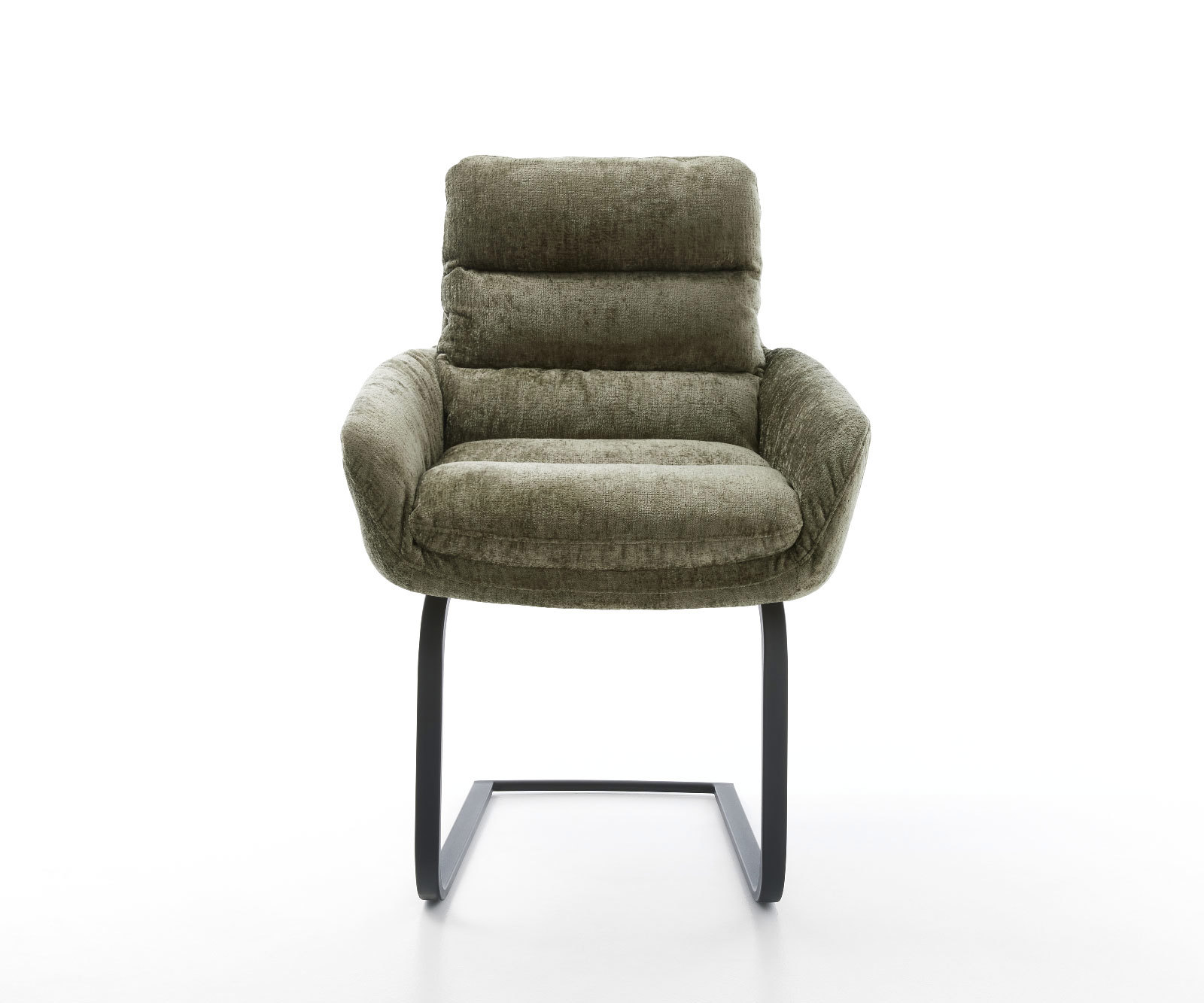 Étkezőszék Abelia-Flex karfás mikroszálas oliva étkezőszék lapos fekete - Image 2