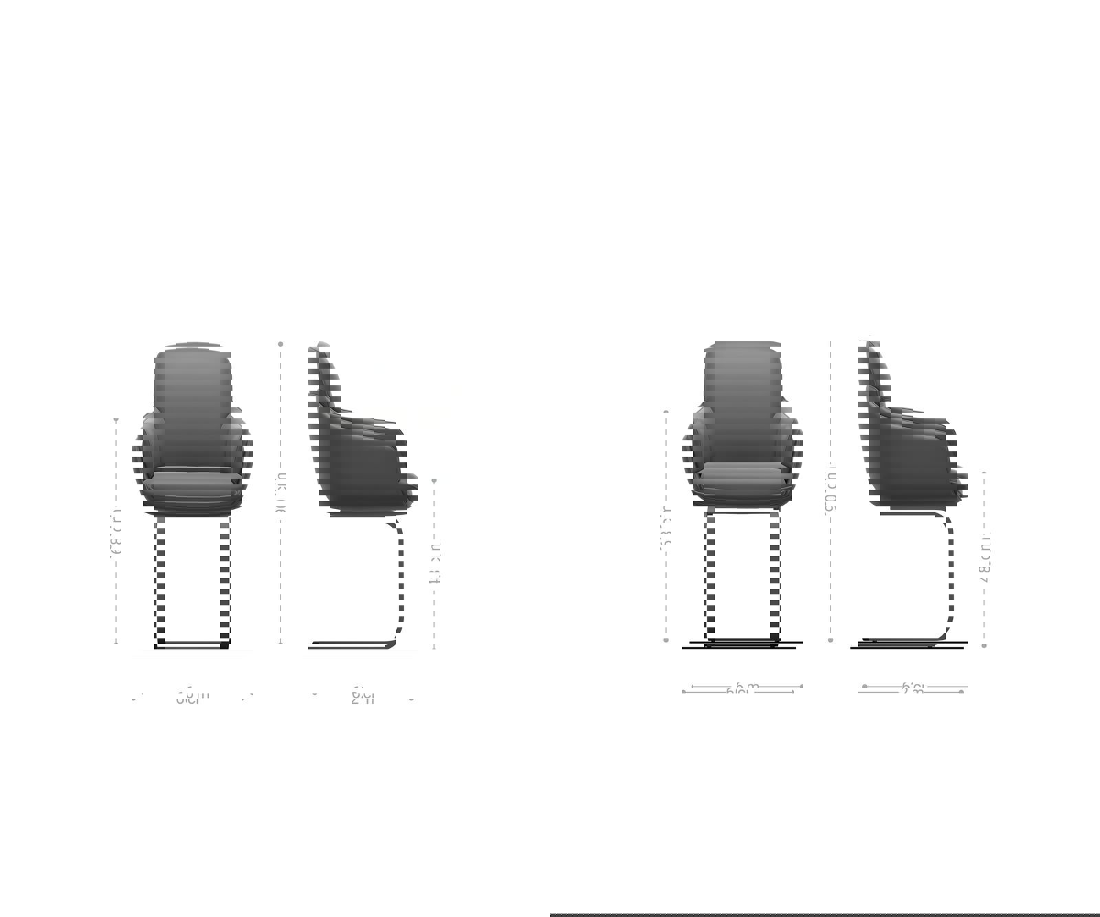 Étkezőszék Luan-Flex karfás mikroszálas ezüstszürke étkezőszék lapos rozsdamentes acél - Image 6