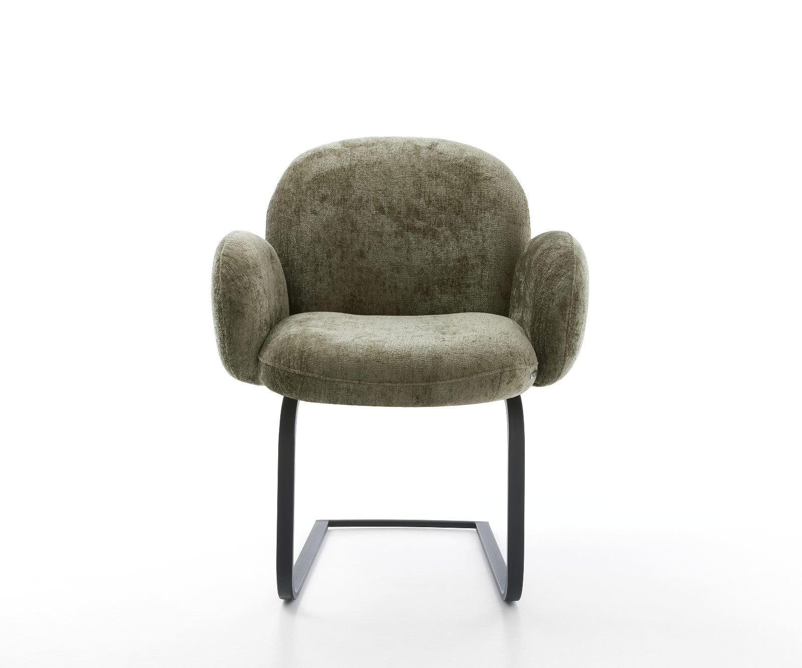 Étkezőszék Nube-Flex karfás mikroszálas oliva étkezőszék lapos fekete zsákrugós - Image 2