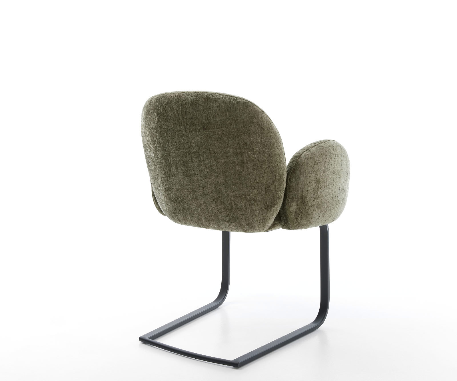 Étkezőszék Nube-Flex karfás mikroszálas oliva étkezőszék lapos fekete zsákrugós - Image 5