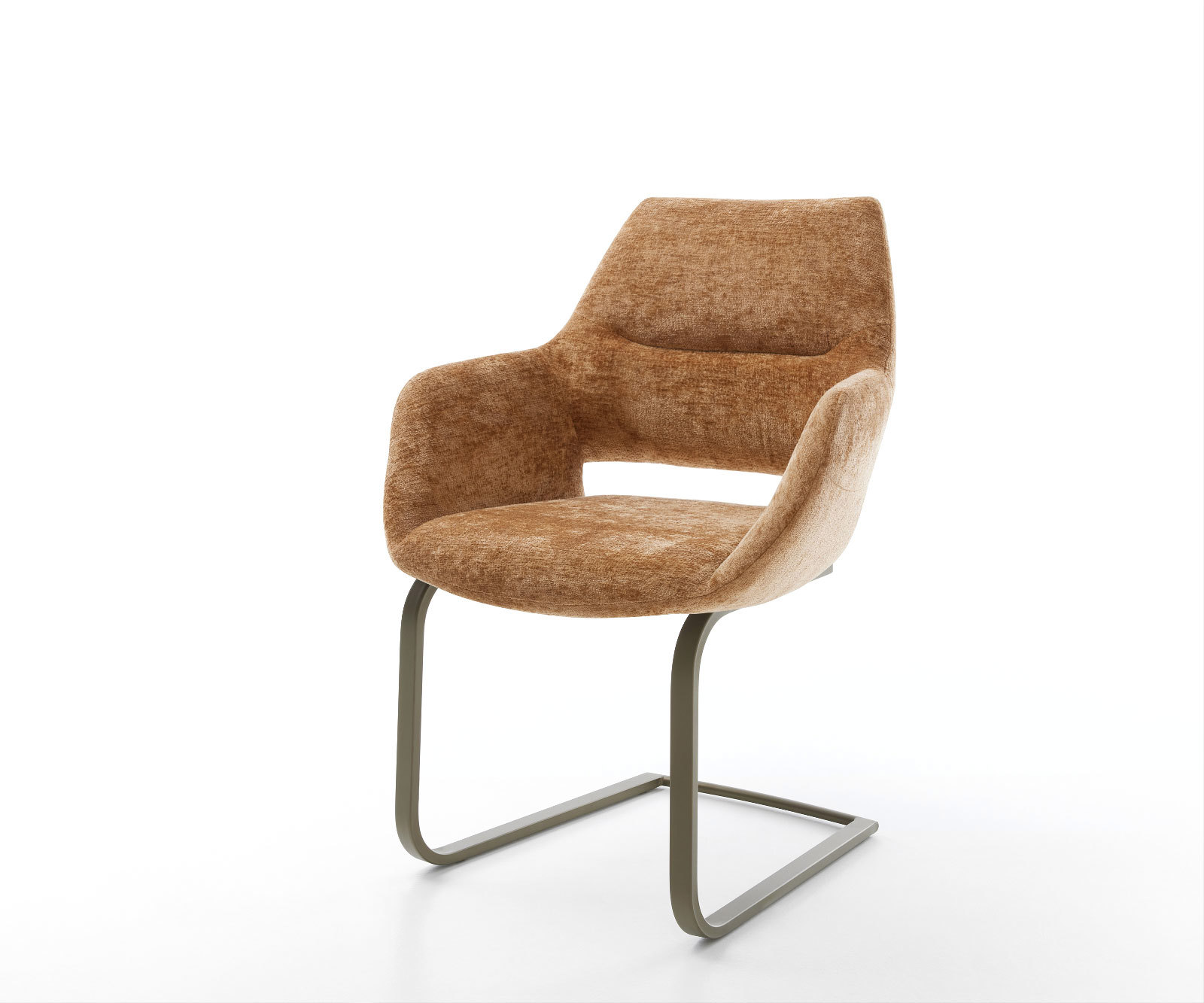 Étkezőszék Yago-Flex karfás mikroszálas rozsdás lapos hatású titán zsákrugós ülőfelület