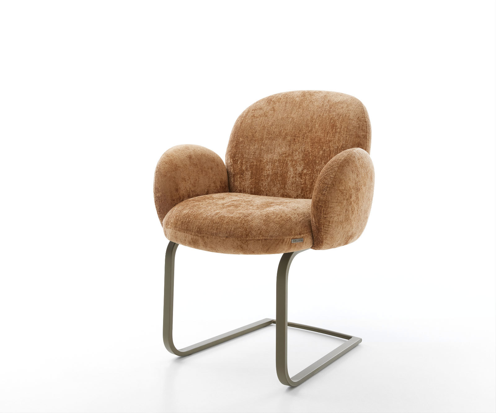 Étkezőszék Nube-Flex karfás mikroszálas rozsdás lapos titan hatású zsákrugós