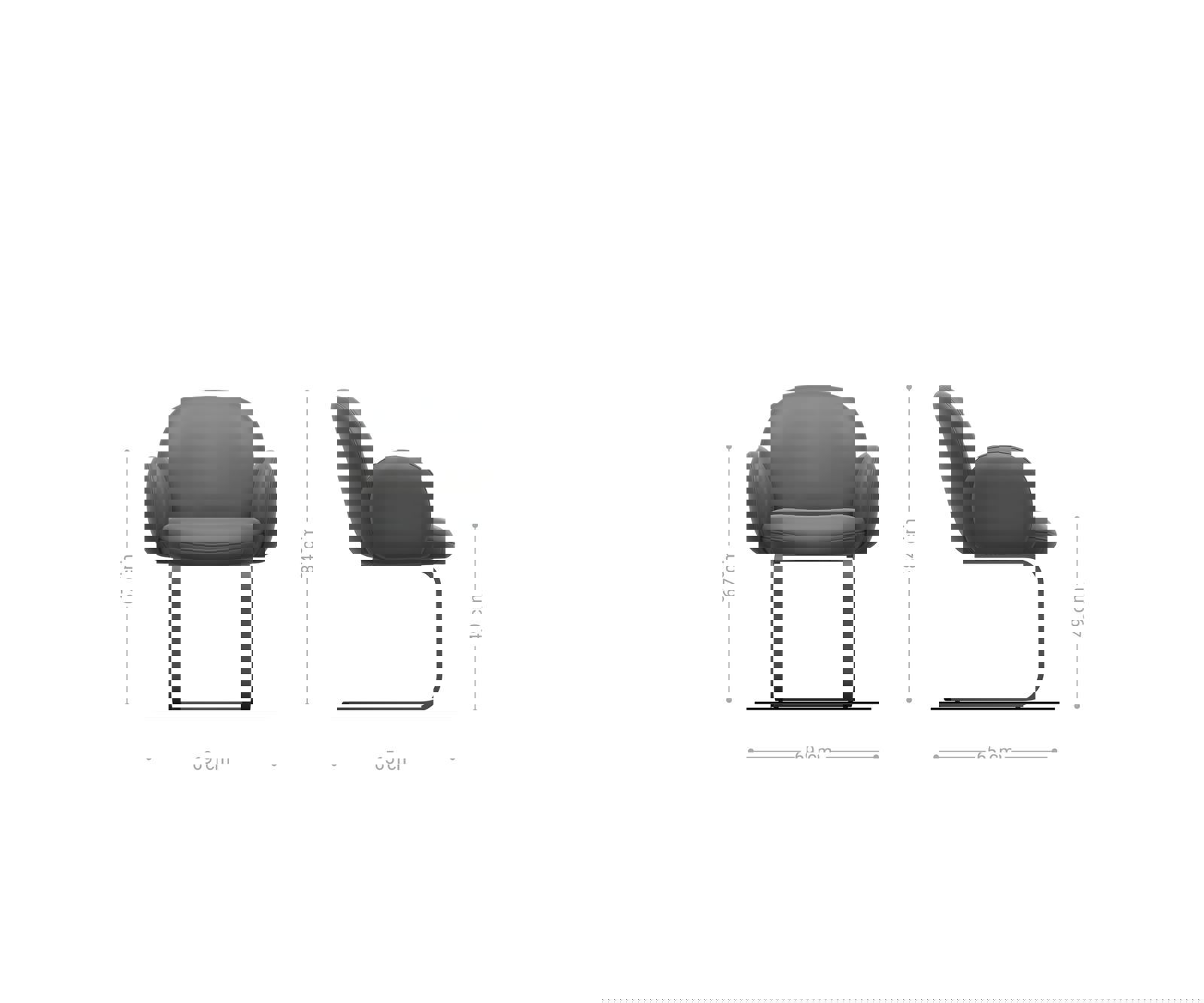Étkezőszék Nube-Flex karfás mikroszálas rozsdás lapos titan hatású zsákrugós - Image 6