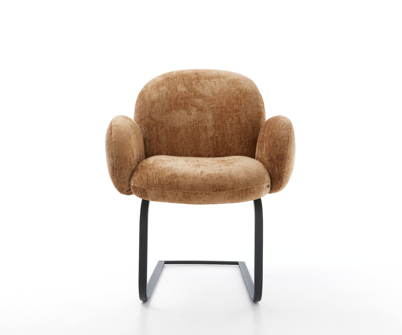 Étkezőszék Nube-Flex karfás mikroszálas rozsdás lapos fekete zsákrugós ülőfelülettel - Image 2