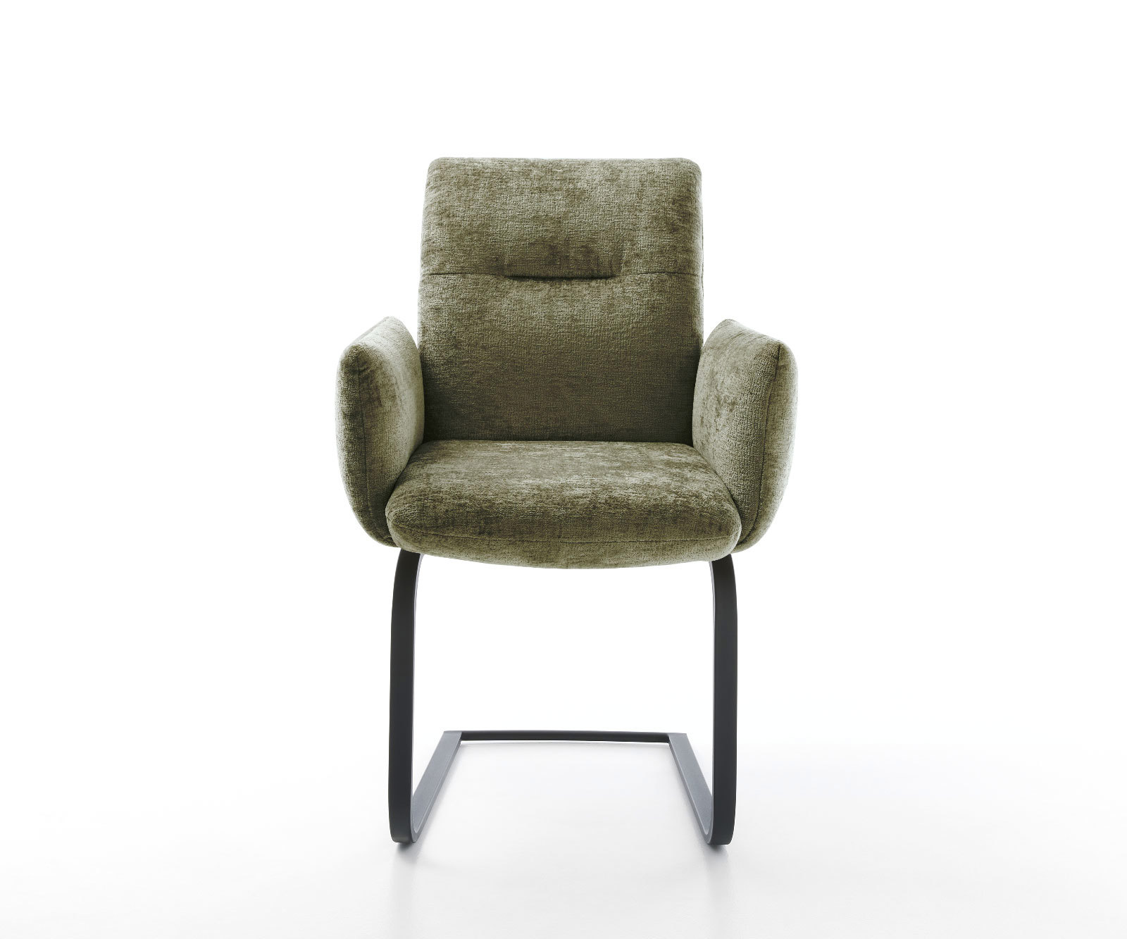 Étkezőszék Jova-Flex karfás mikroszálas oliva étkezőszék lapos fekete zsákrugós - Image 2