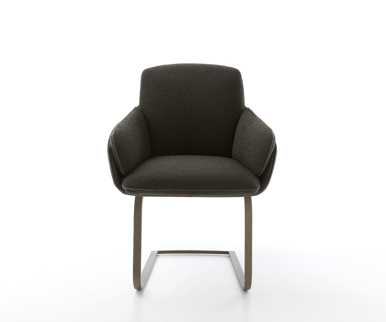 Étkezőszék Luan-Flex karfás vegyes anyag fekete étkezőszék lapos titán effekt felülettel - Image 2